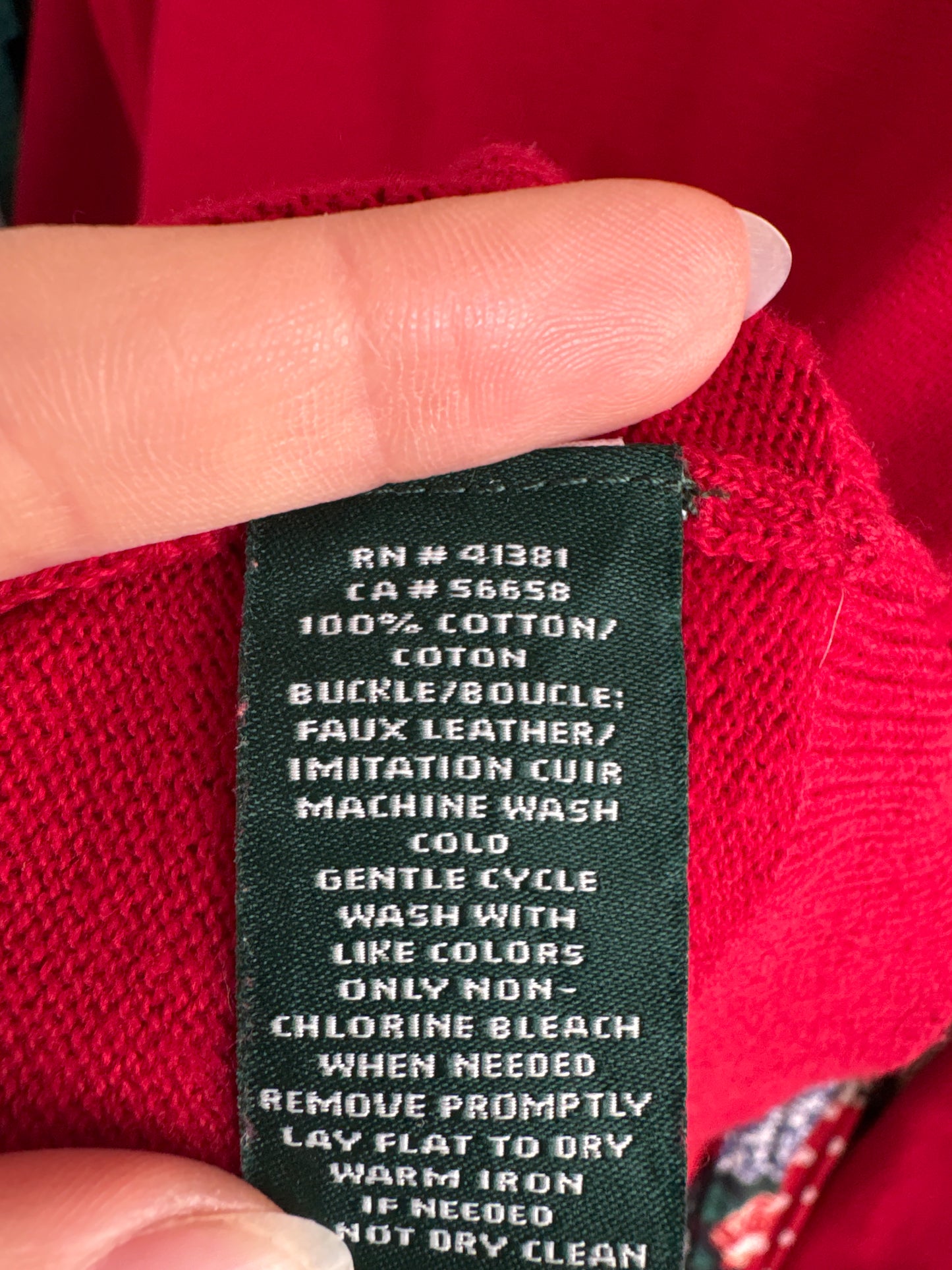 Soft knit Ralph Lauren cherry red cu decolteu bărcuță