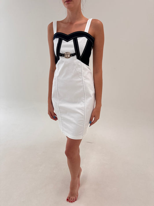Rochie Rocco Barocco bodycon din canvas de bumbac modelator cu influențe nautice