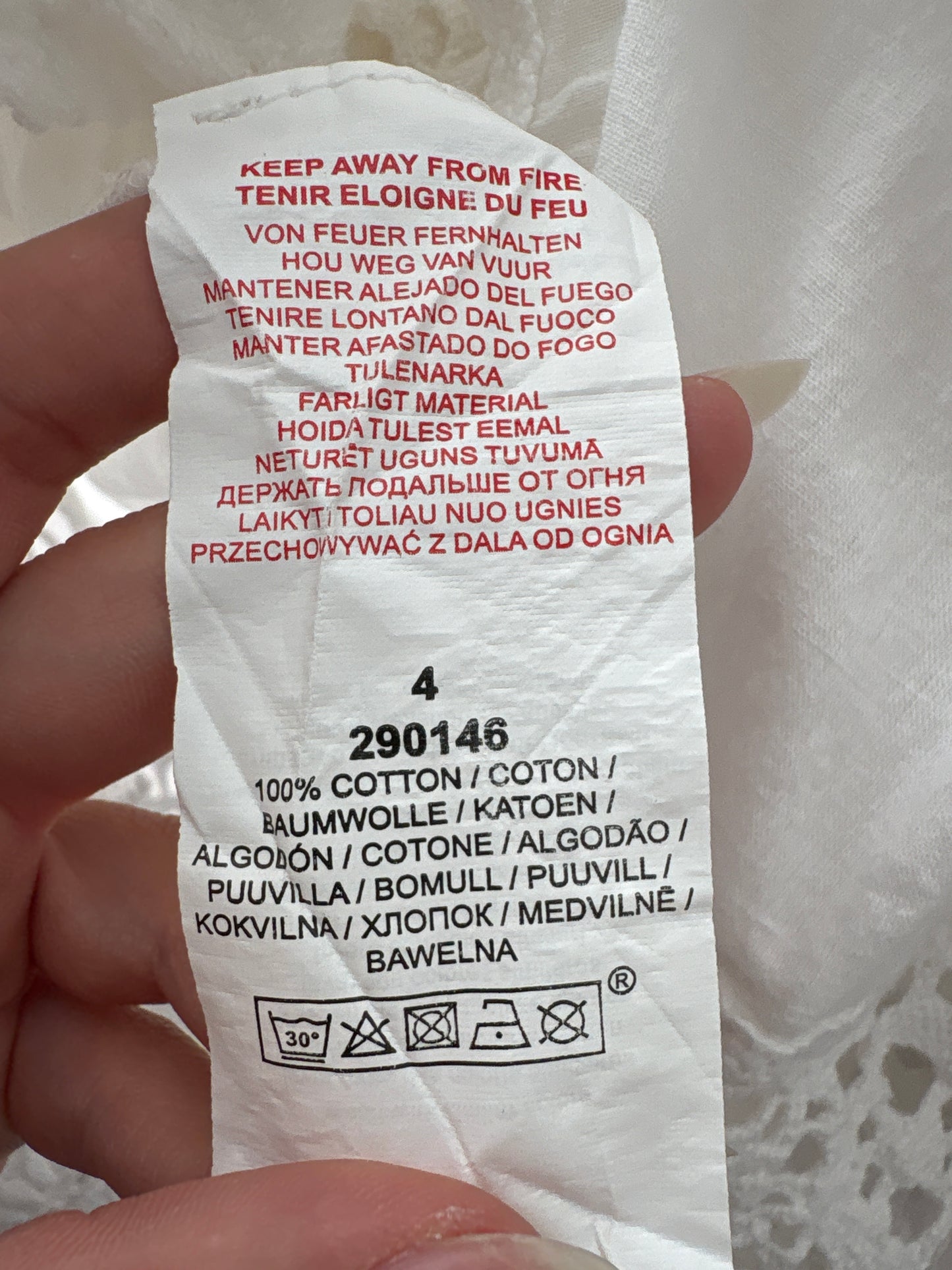 Fustă din bumbac super vaporos cu macrame midi lung și talie ultra înaltă
