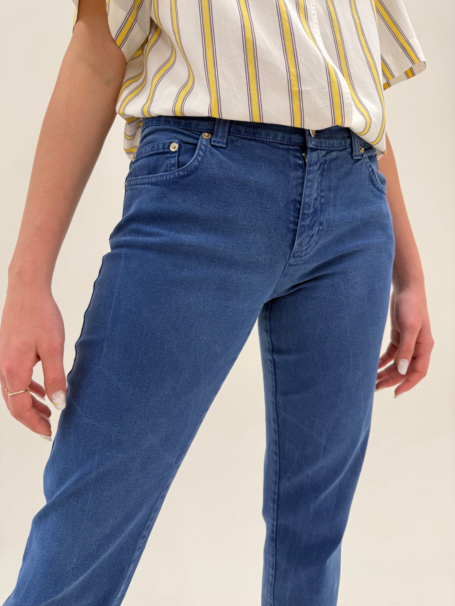 Jeans luxury vintage Iceberg indigo wash straight leg ultra confort