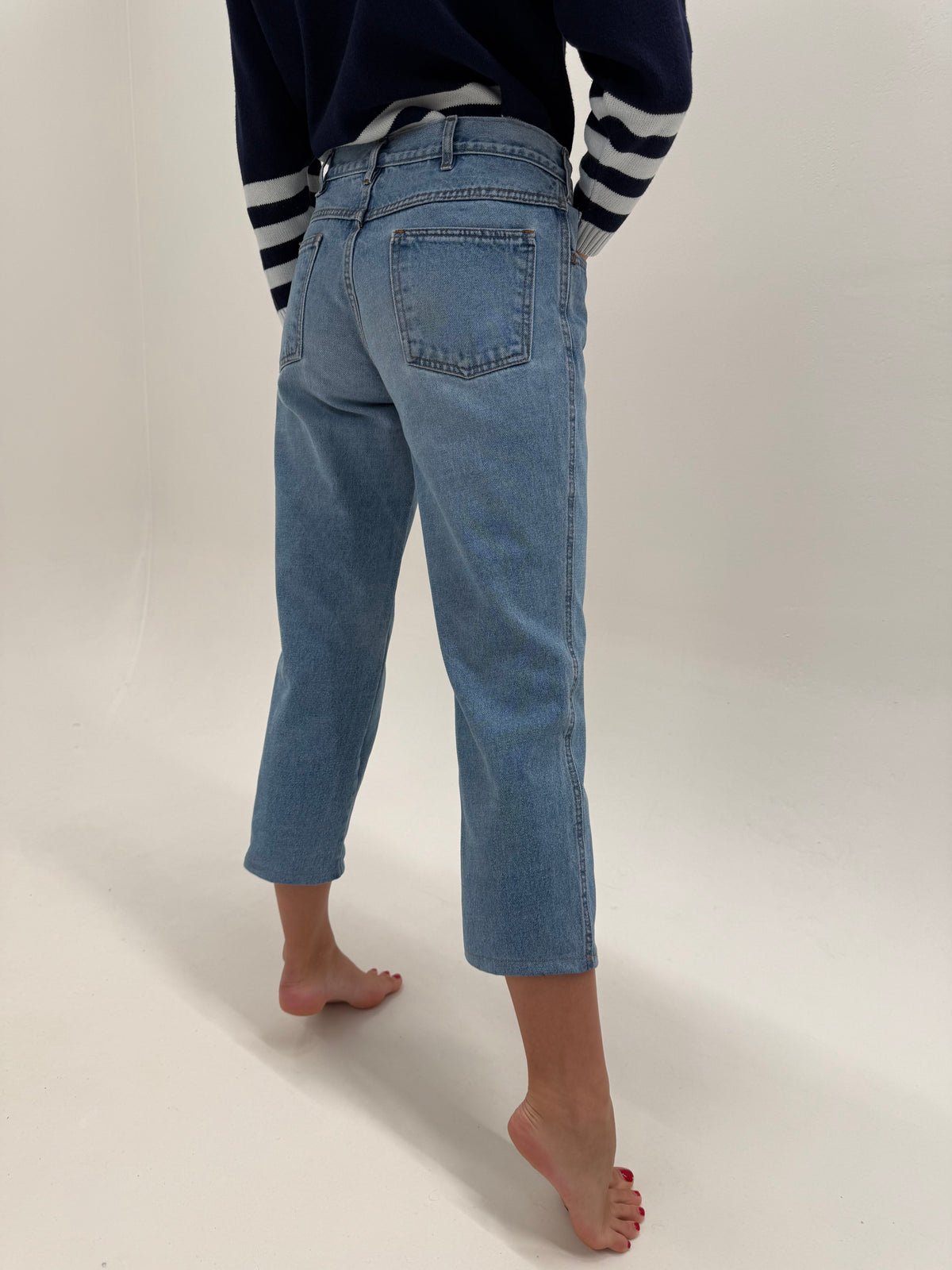 Jeans vintage petite classic wash din jeans vintage gros premium