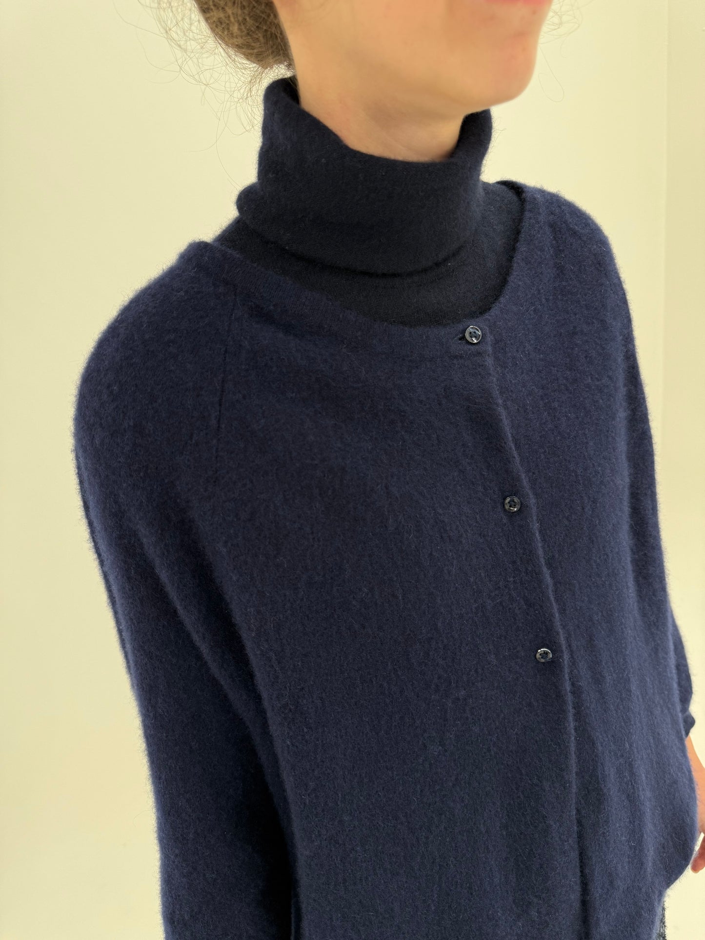 Cardigan din cașmir multiply navy tip capa