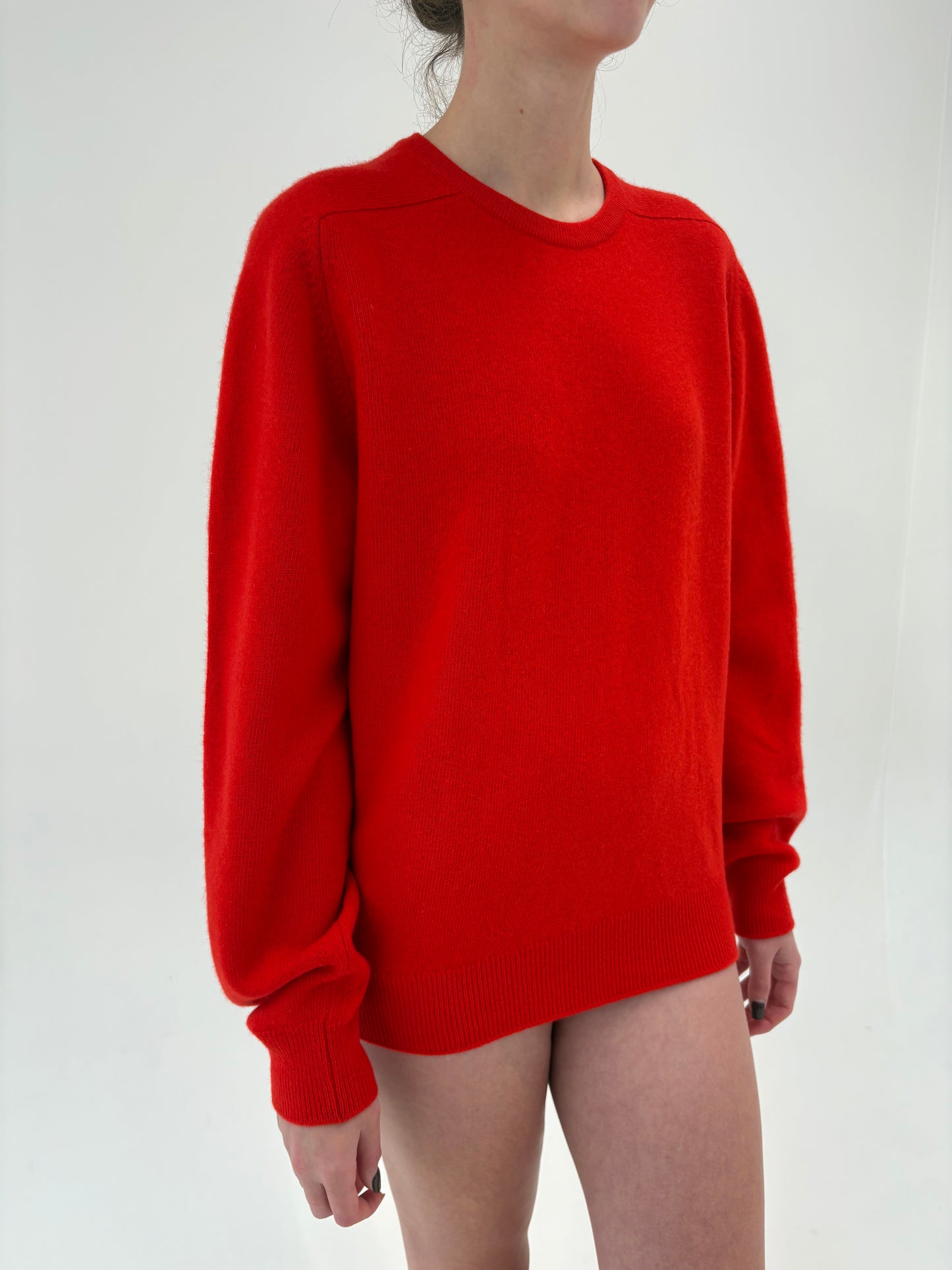 Pulover scoțian high end din lana extrafina de gramaj mare electric red