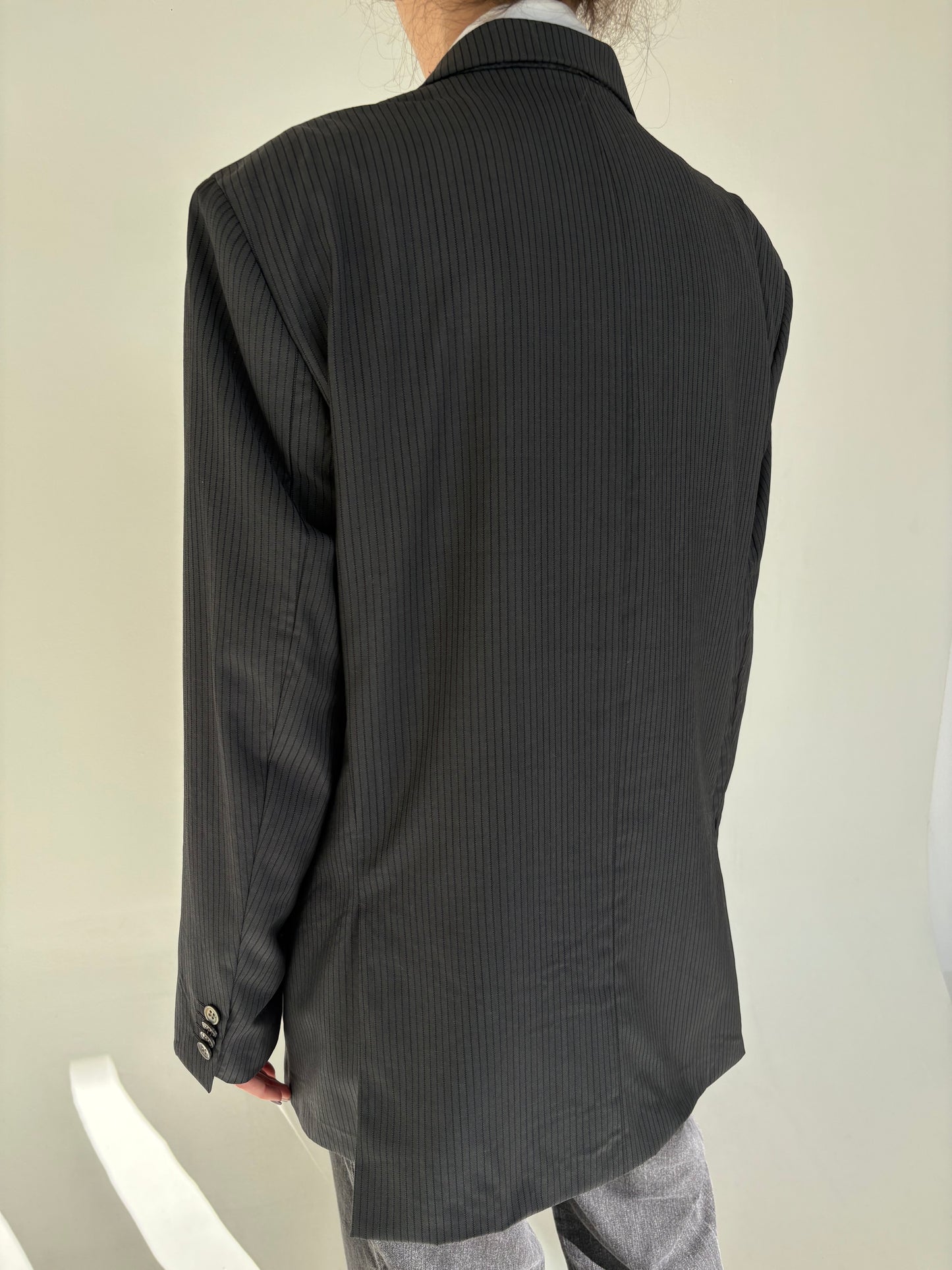 Set sacou și vestă din lana extrafina ușor structurată