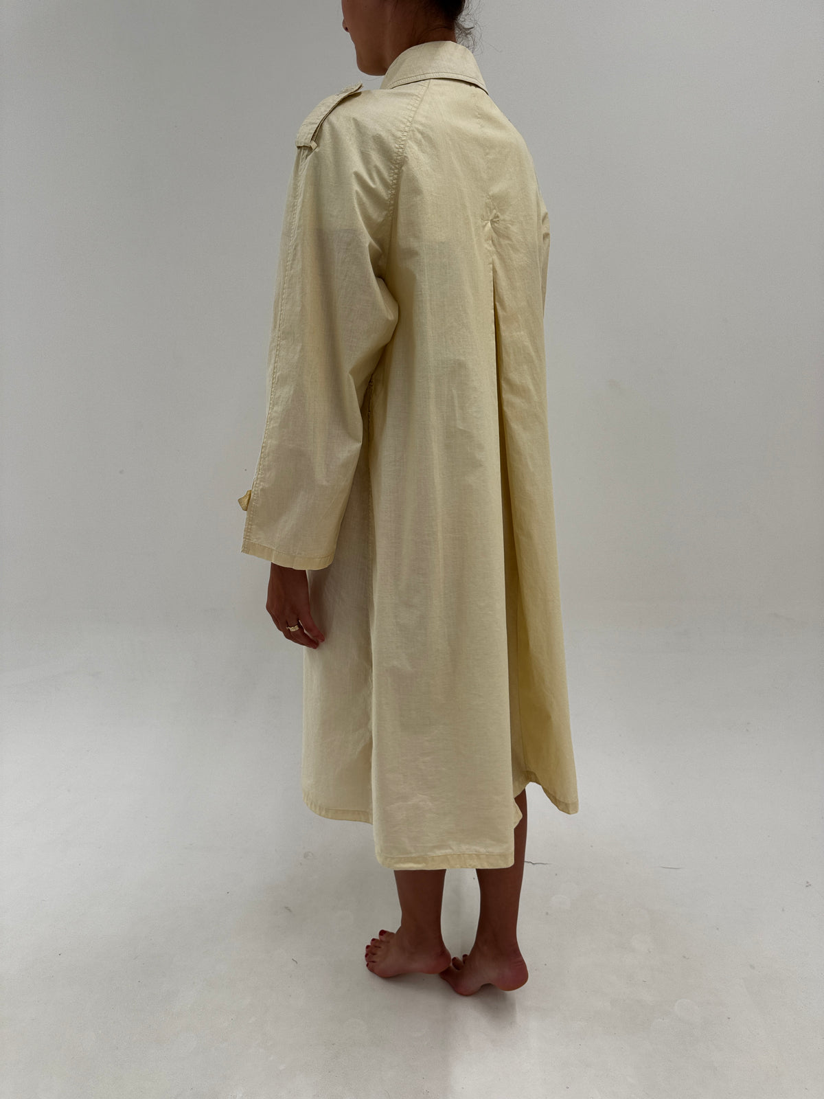 Trench Herno luxury old vintage anii 70 light camel impermeabil în croi A-line
