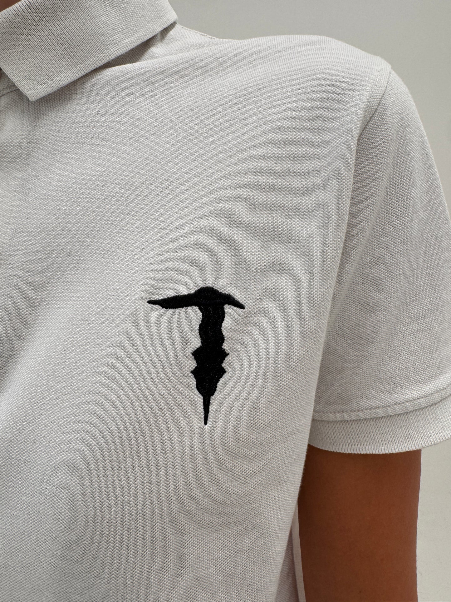 Top polo luxury Trussardi din bumbac pique de gramaj mare