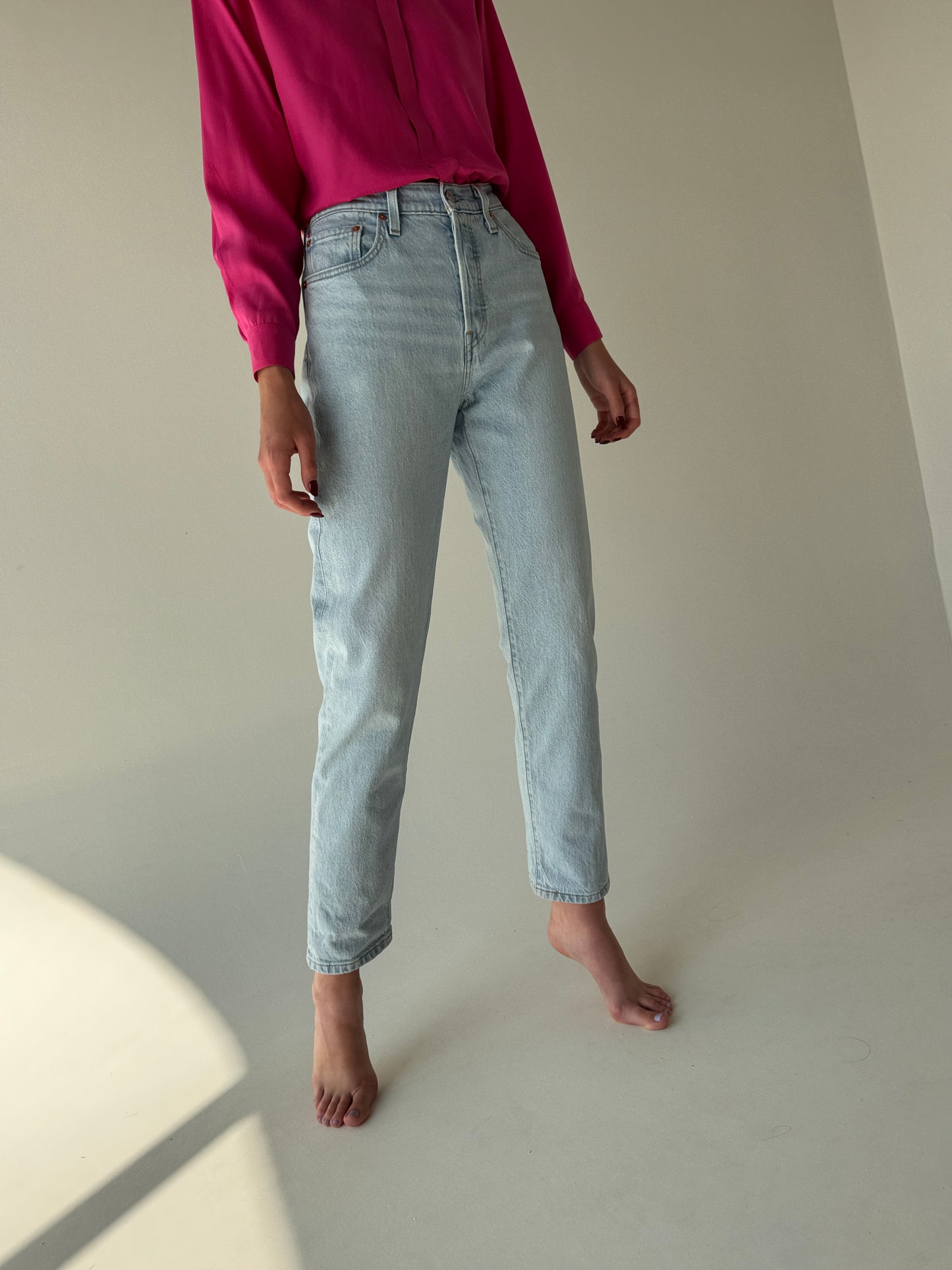Jeans Levi’s premium 501 light wash tall