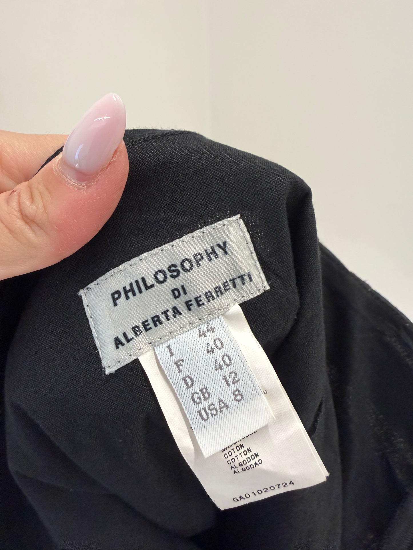 Fustă neagră luxury Alberta Feretti maxi din cea mai fină panzica de bumbac