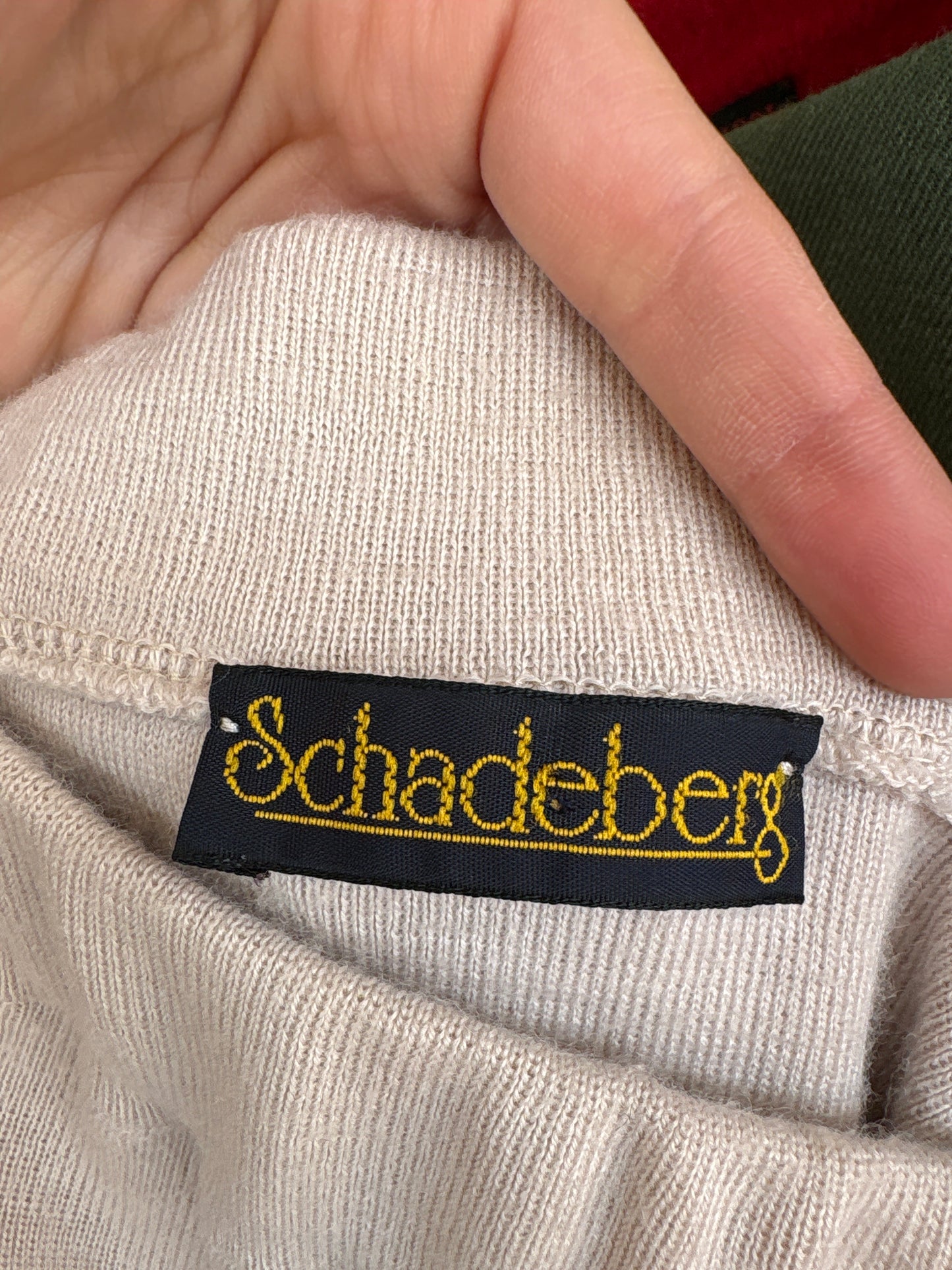 Fustă off white maxi din tricot de lână merino extrafina de gramaj mare