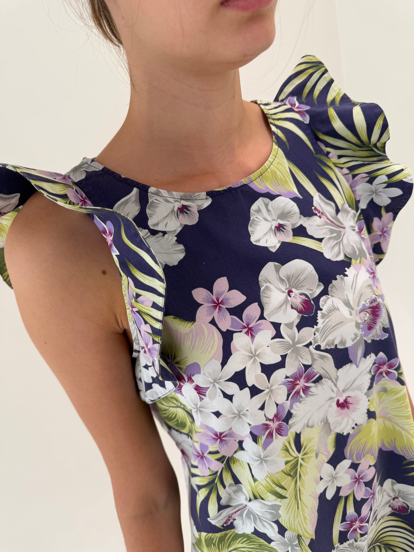 Rochie Max&Co by Max Mara din bumbac premium cu print organic si volane