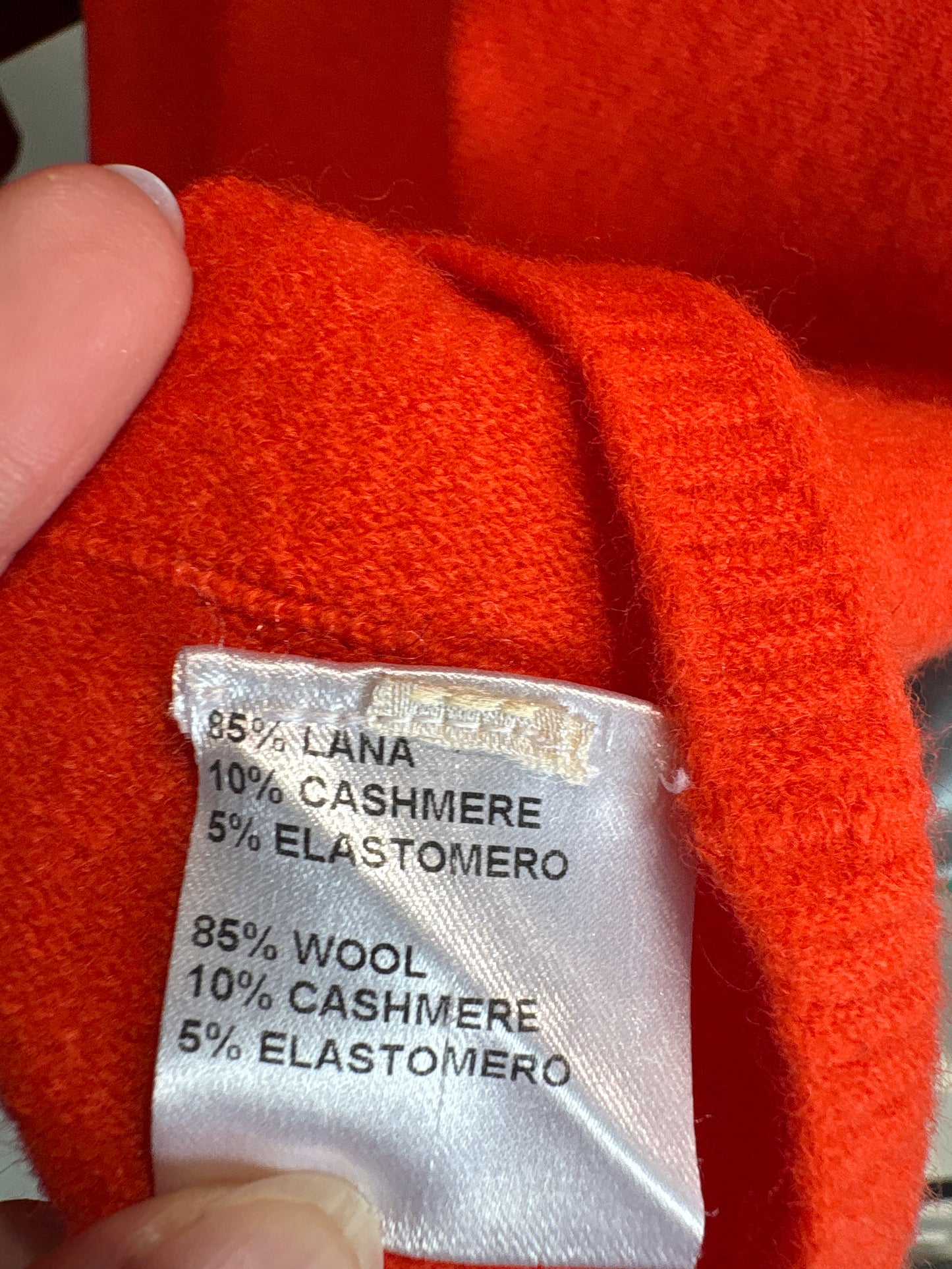 Top ultra luxury Colombo din lana și cașmir elctric orange