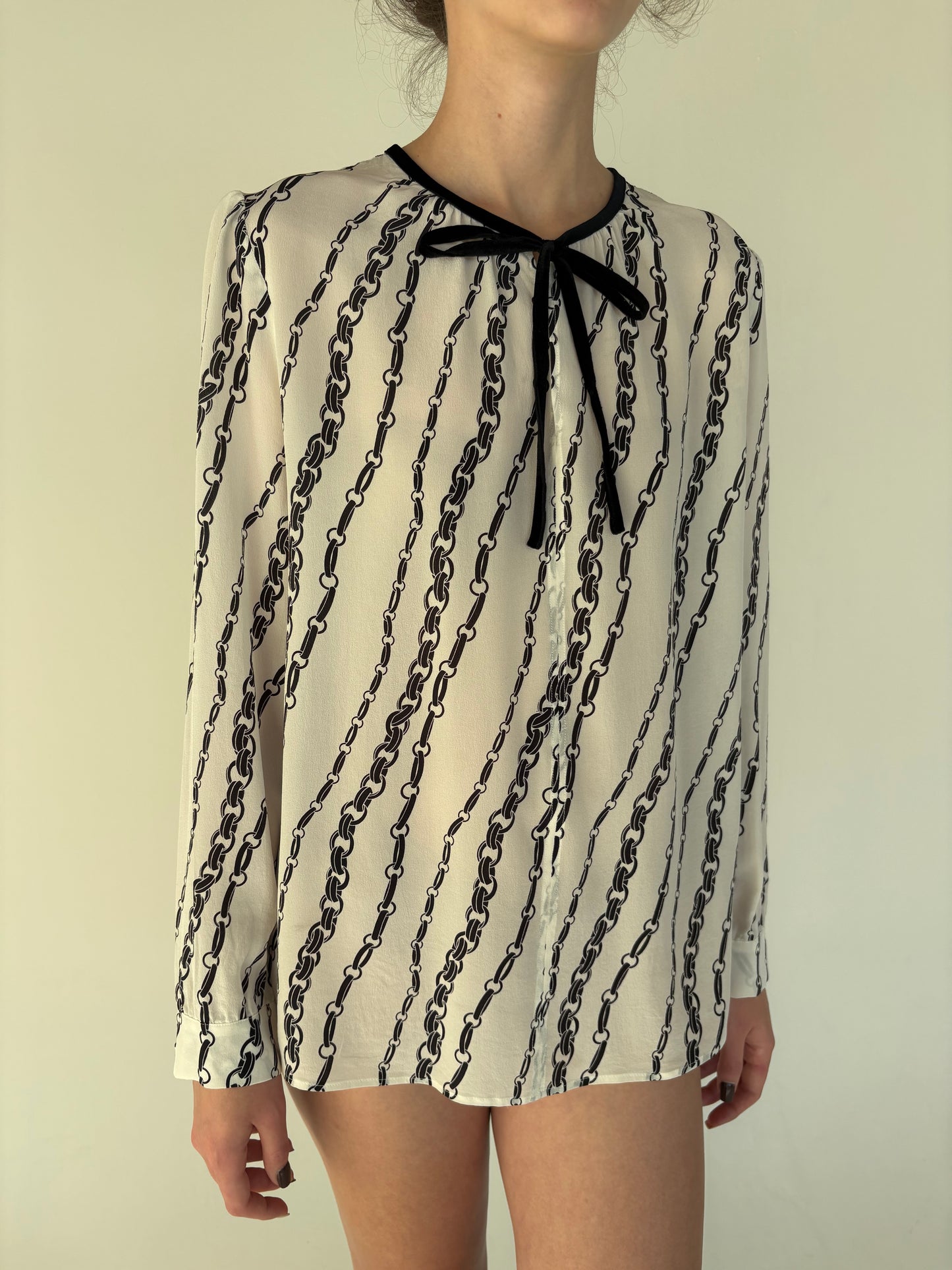 Cămașa Marella by Max Mara din mătase naturală cu print baroc