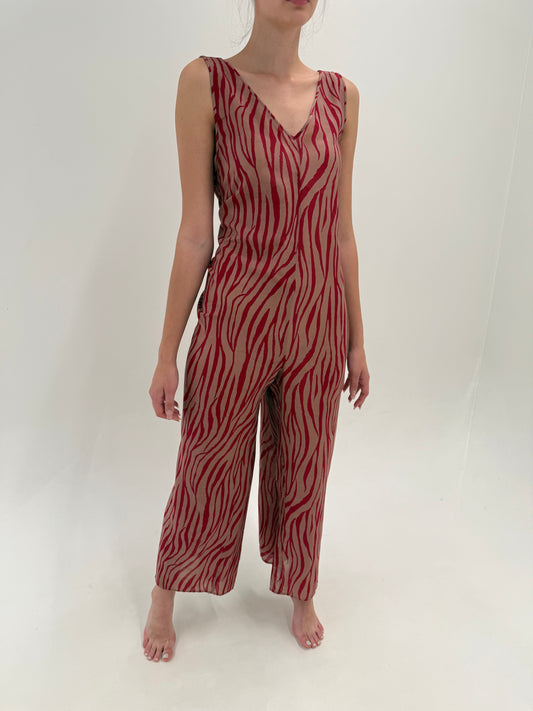 Salopetă luxury tall Diane von Furstenberg din panzica de mătase naturală