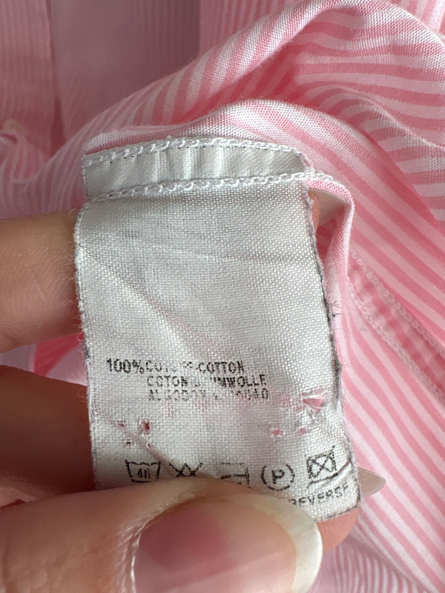 Cămașa vintage luxury Cerutti în dungi fine powder Pink și croi actual