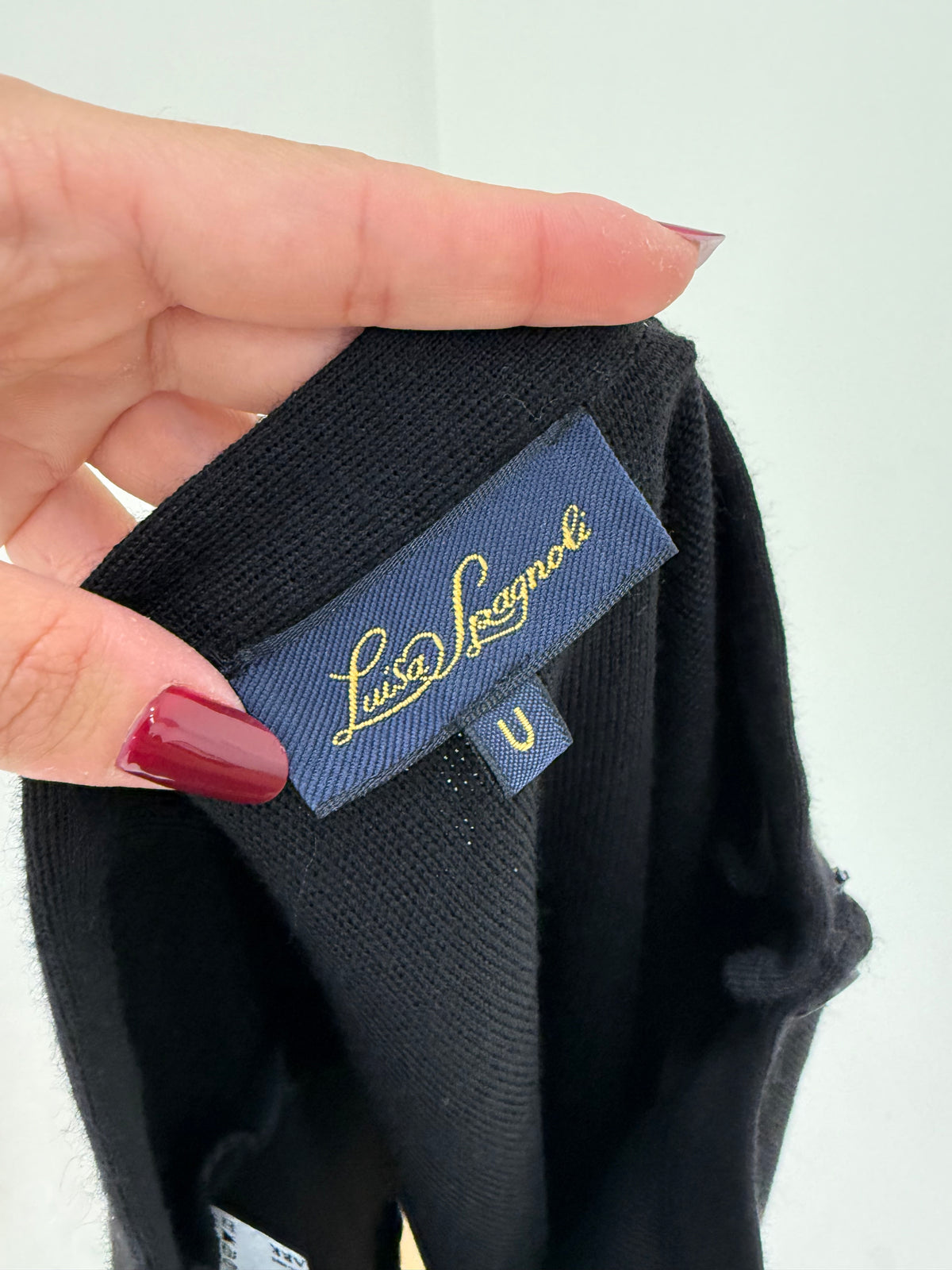 Fustă Luisa Spagnoli din tricot de lana pura certificată extrafina alb negru colorblock