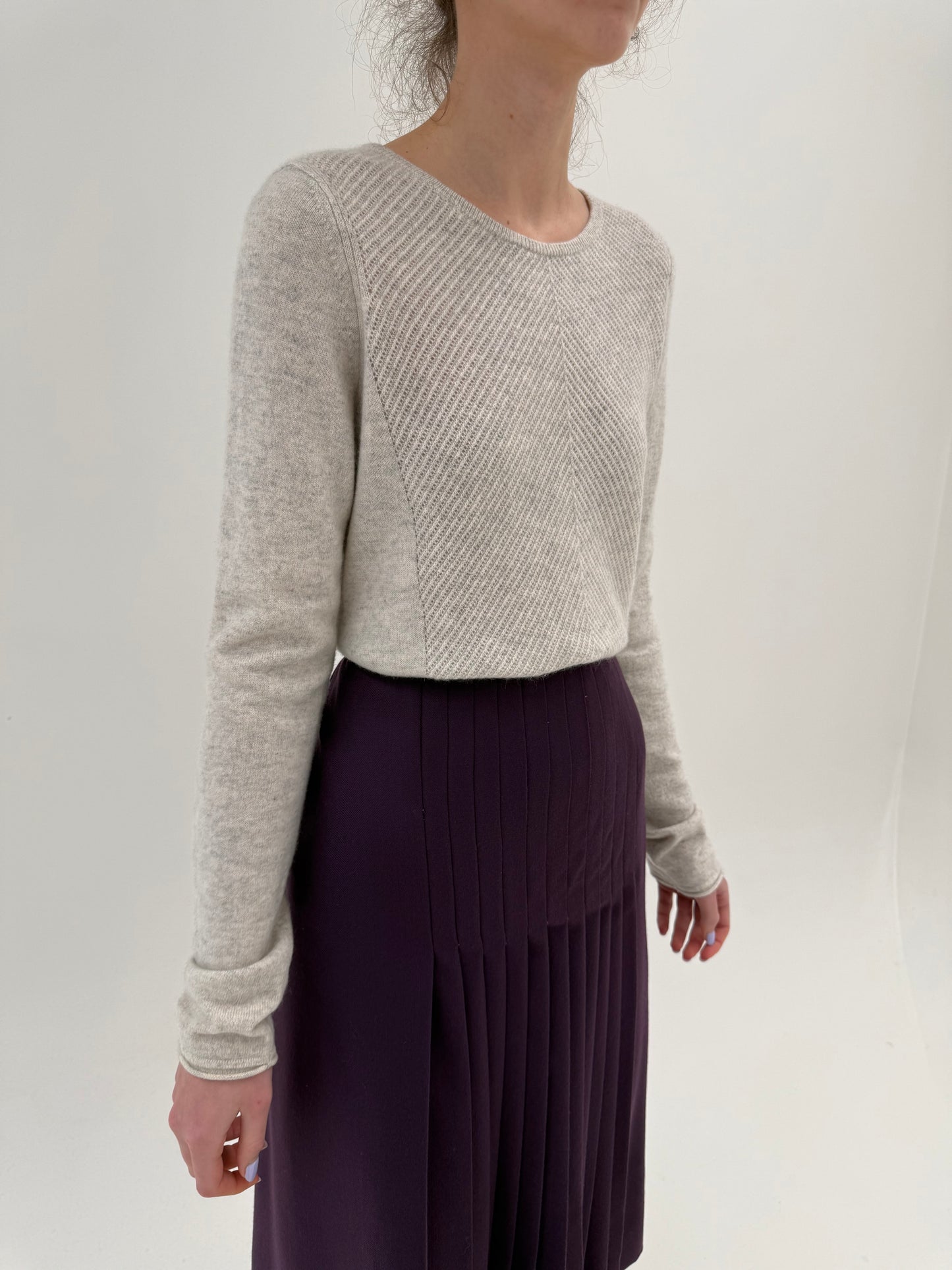 Pulover luxury Vince din cașmir excepțional off white