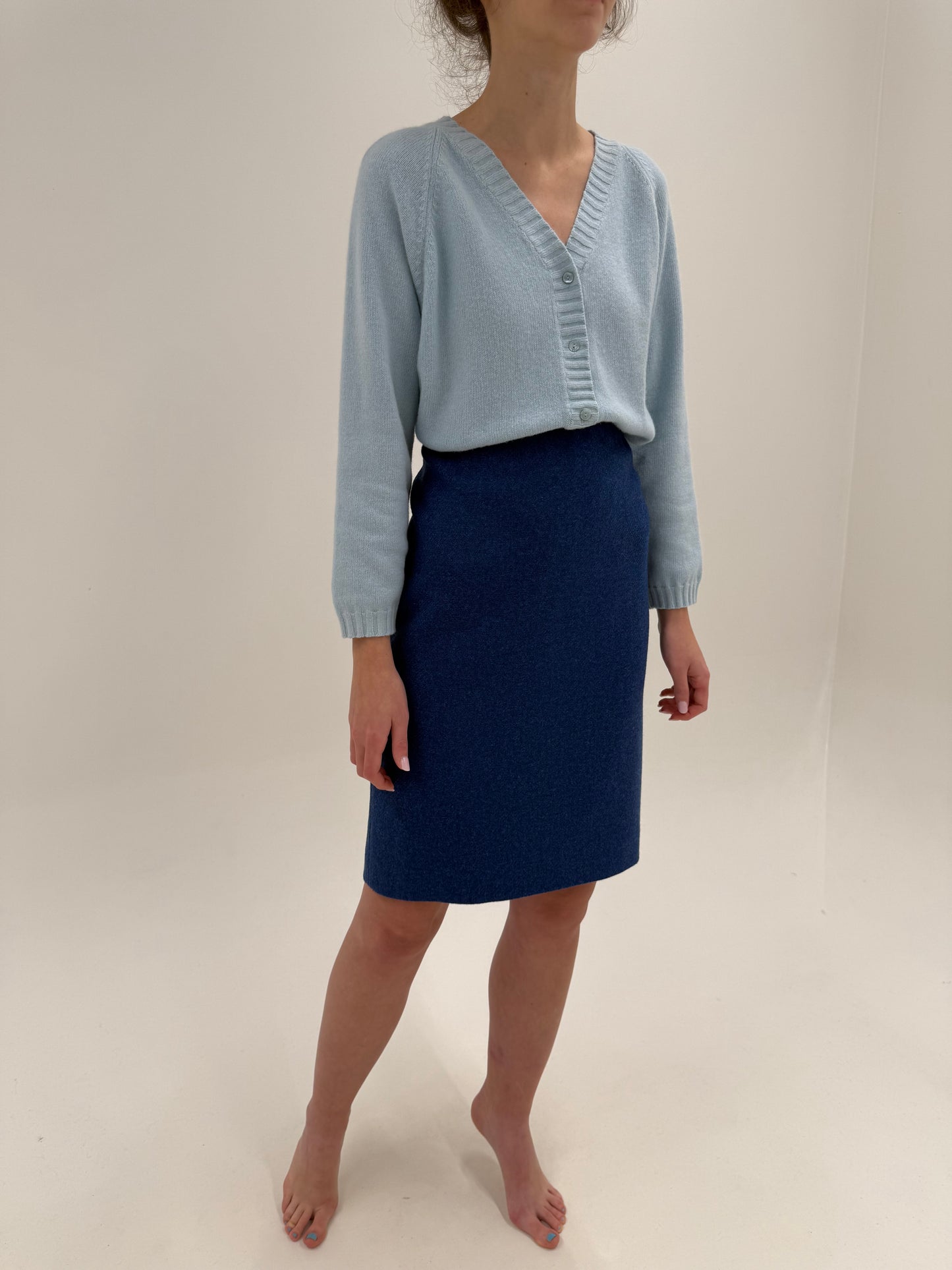 Costum high end italian din tweed de lana extrafina