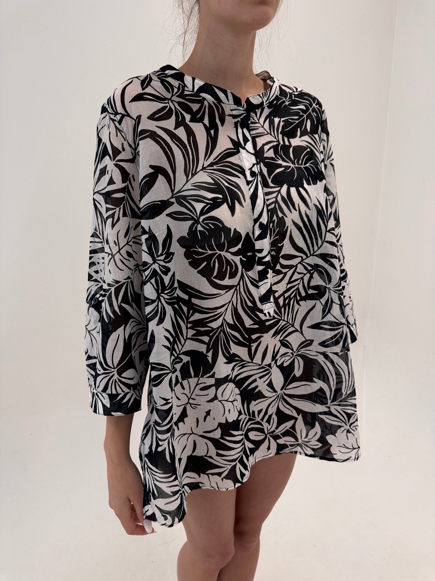 Tunica de brand luxury plus size Elena Miro din cea mai fină panzica de bumbac