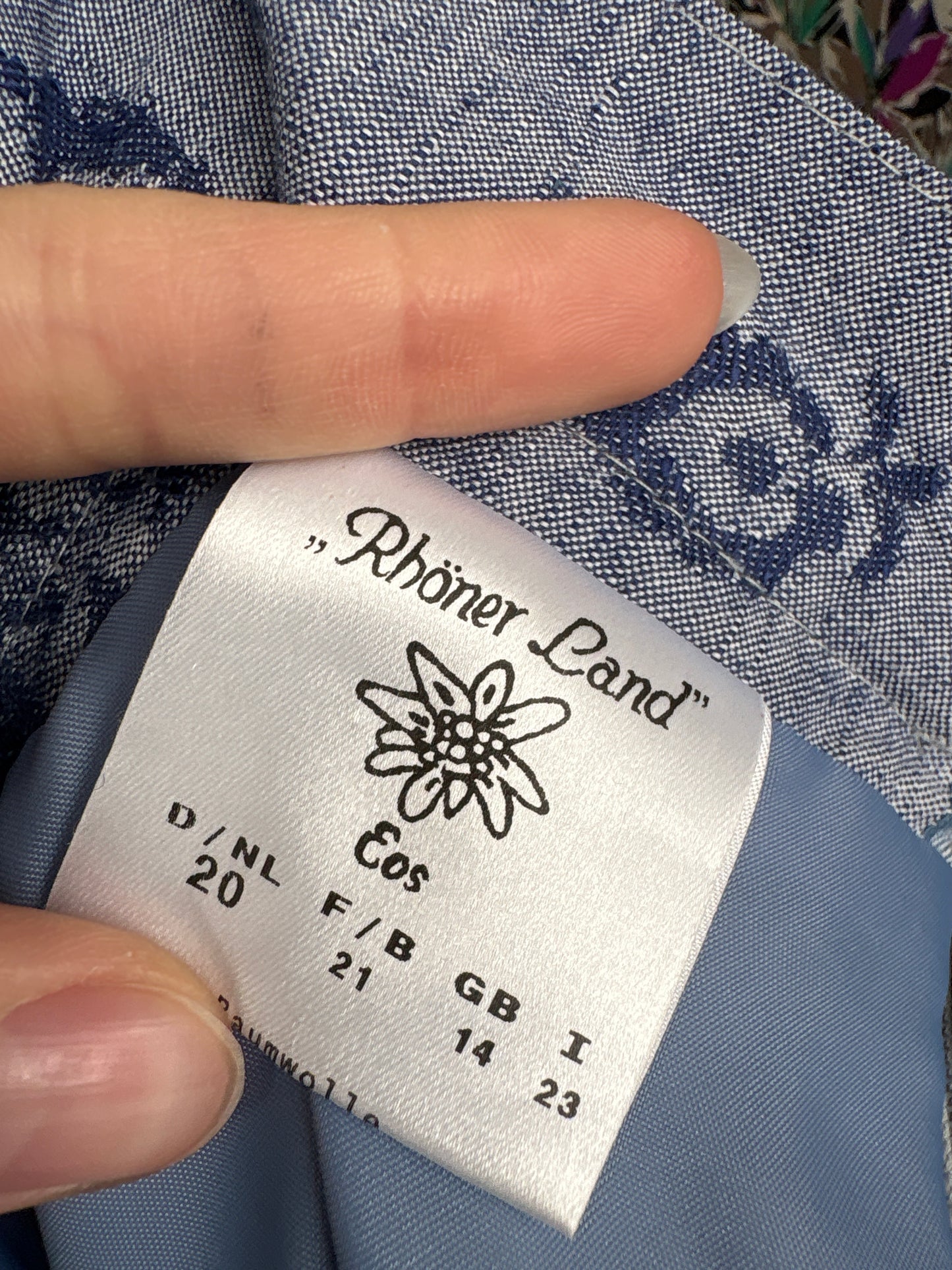 Fustă vintage din pânză excepțională jeans blue midi cu talie ultra înaltă
