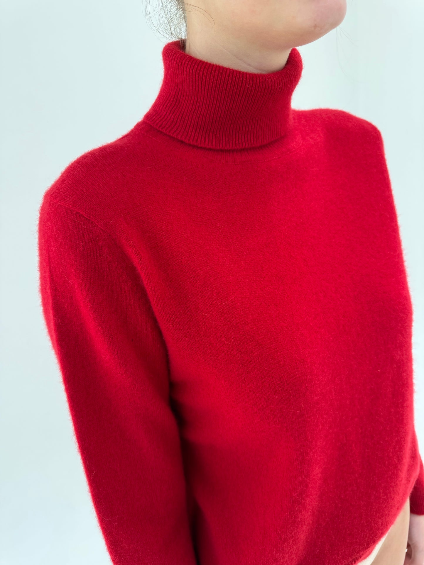 Maleta cherry red din cașmir