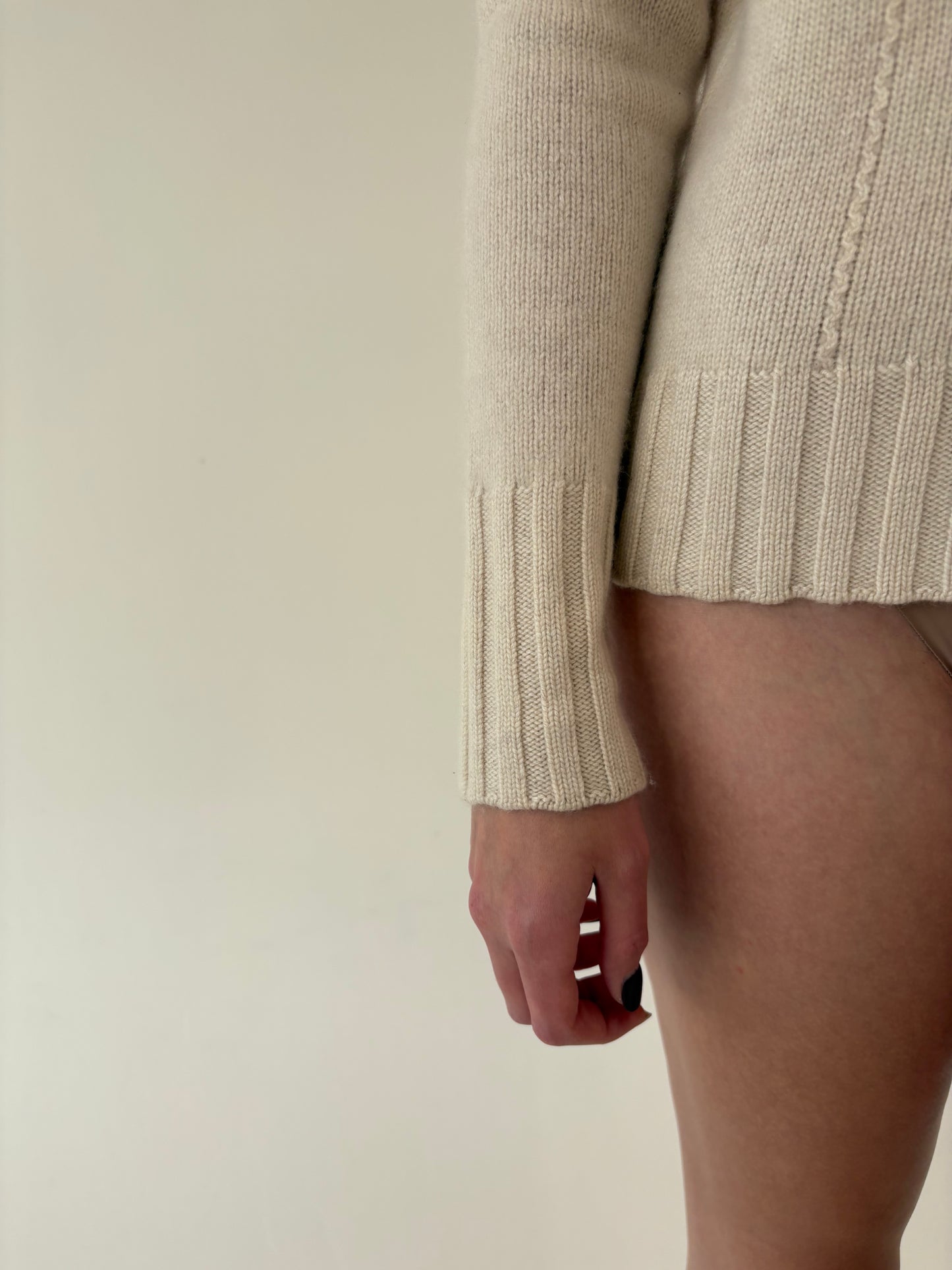 Maleta high end din cașmir gros multiply off white