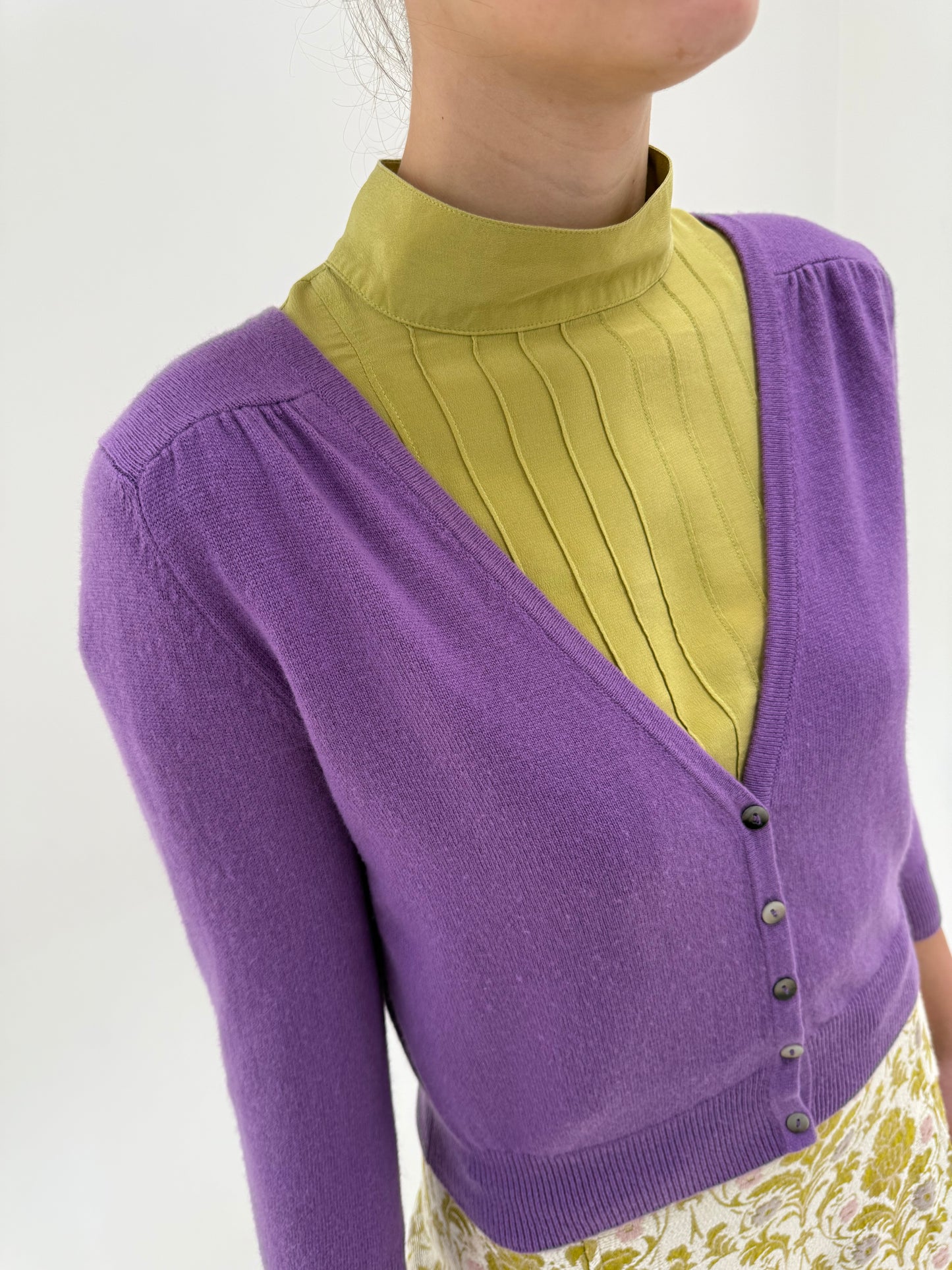 Cardigan din cașmir cu mânecă 3/4