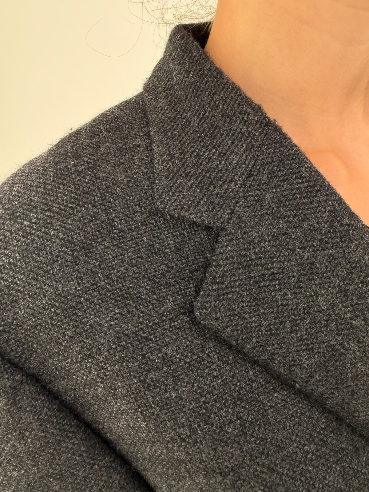 Sacou Loro Piana din tweed de lana merino melanj groasă excepțională