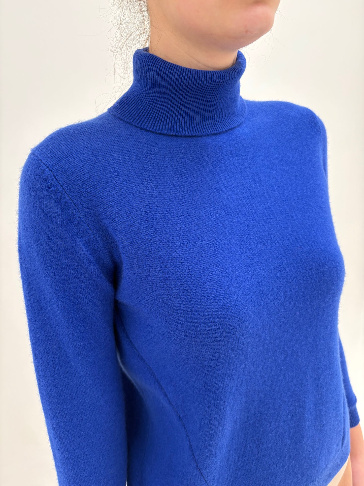 Maleta albastru regal din cașmir