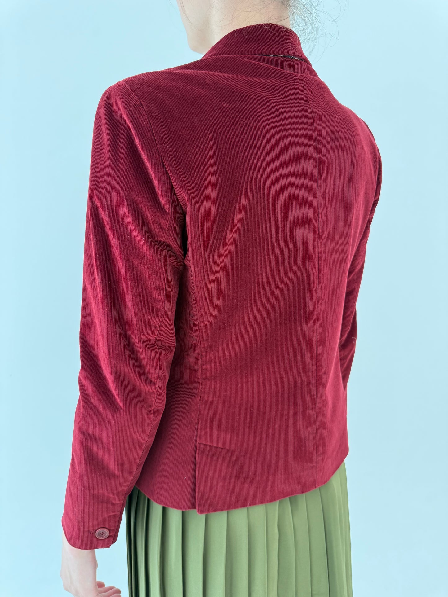 Sacou Max Mara dark cherry red din bumbac ultra confort