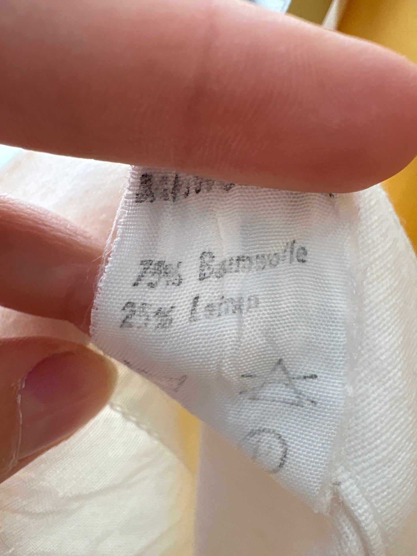 Pantaloni vintage cu pense din pânză de in și bumbac cu talie ultra înaltă