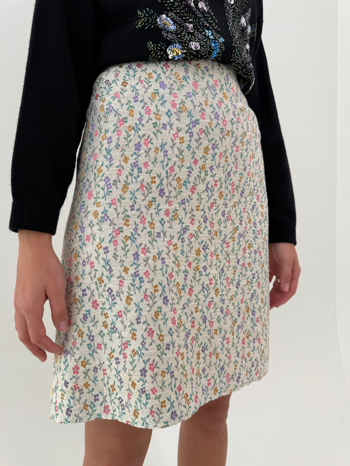 Costum old vintage anii 60 italian de colecție din brocart de lana extrafina și mătase naturală