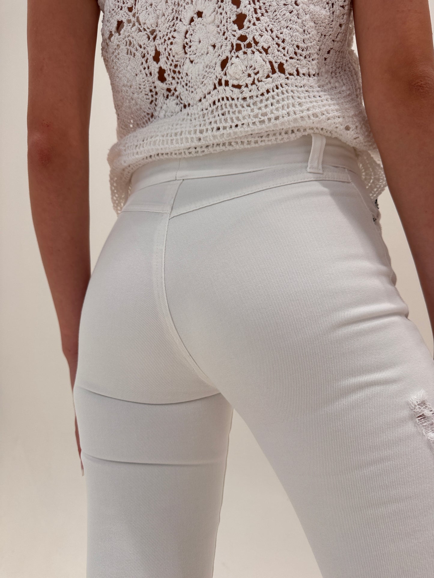 Jeans Dolce&Gabbana tall de vată în croi ușor evazat
