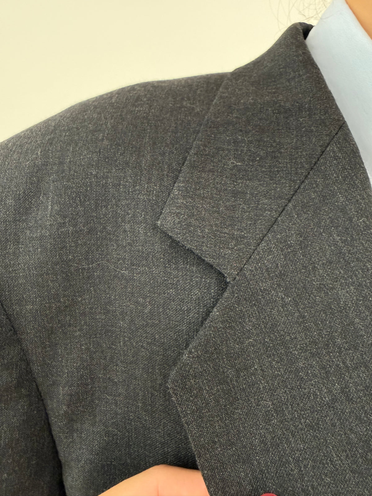 Sacou vintage Dior din lana extrafina charcoal gray