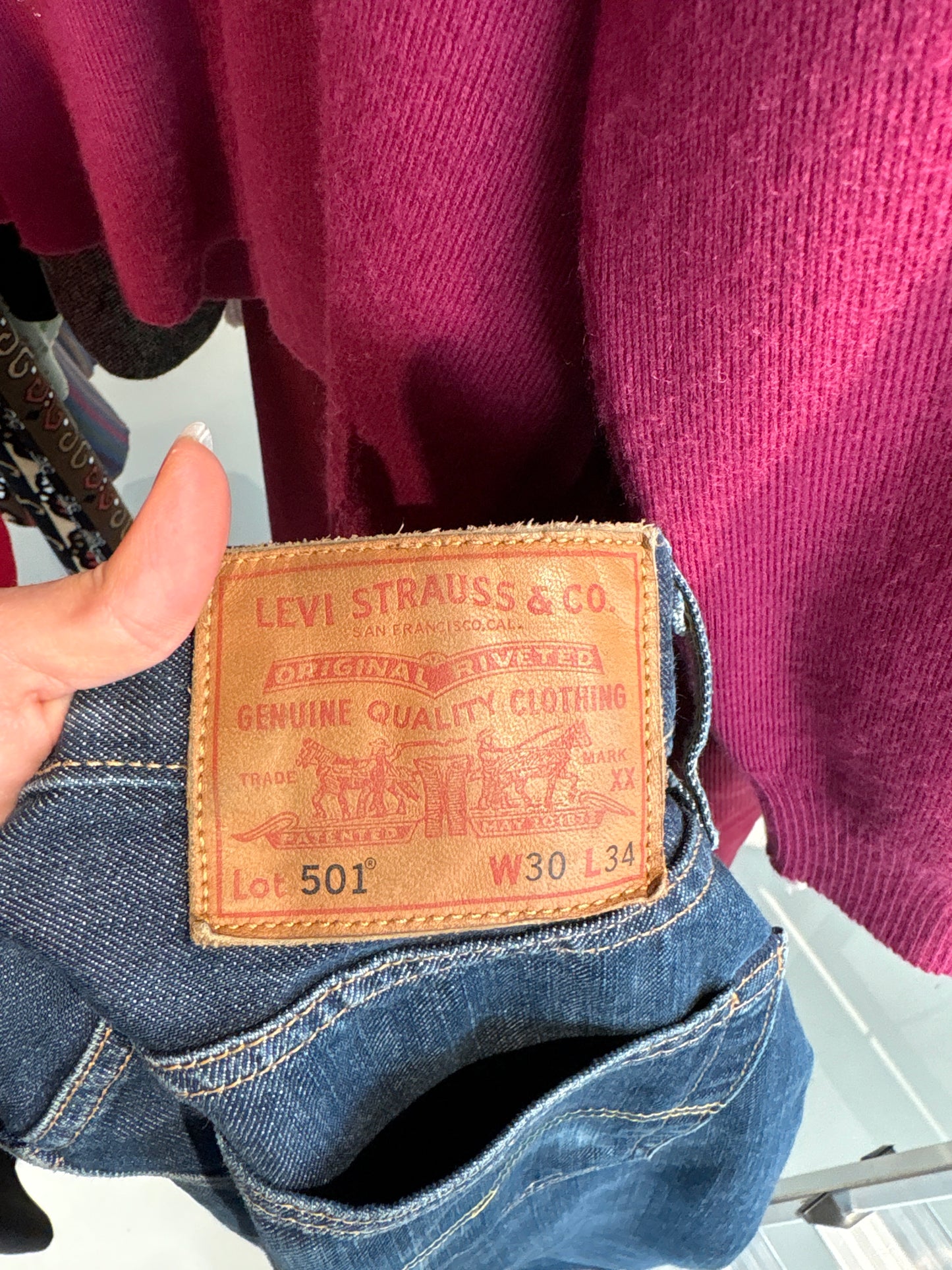 Jeans Levi’s premium model 501 tall classic wash