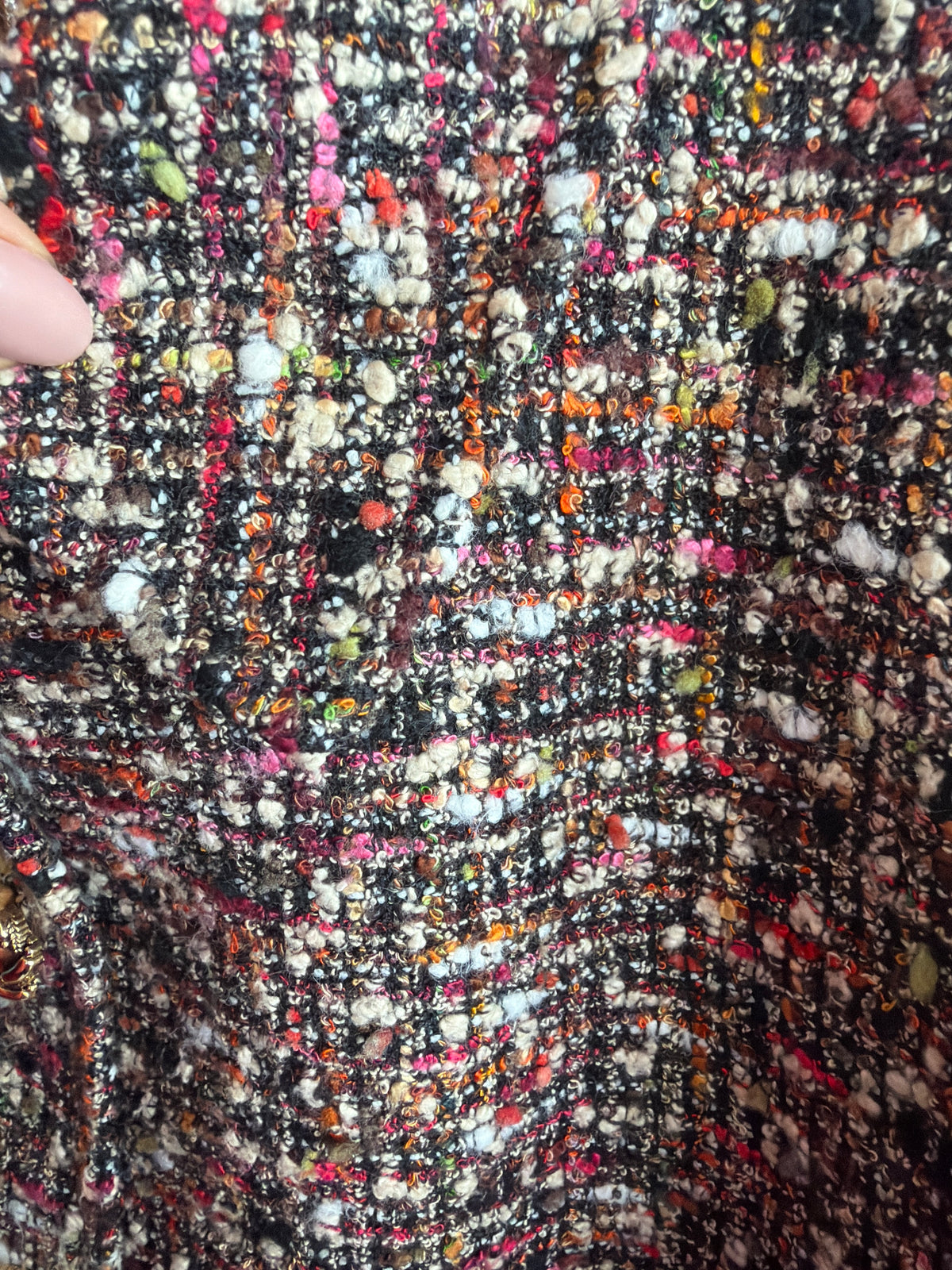 Sacou în stil Chanel din tweed excepțional de lana în culori superbe
