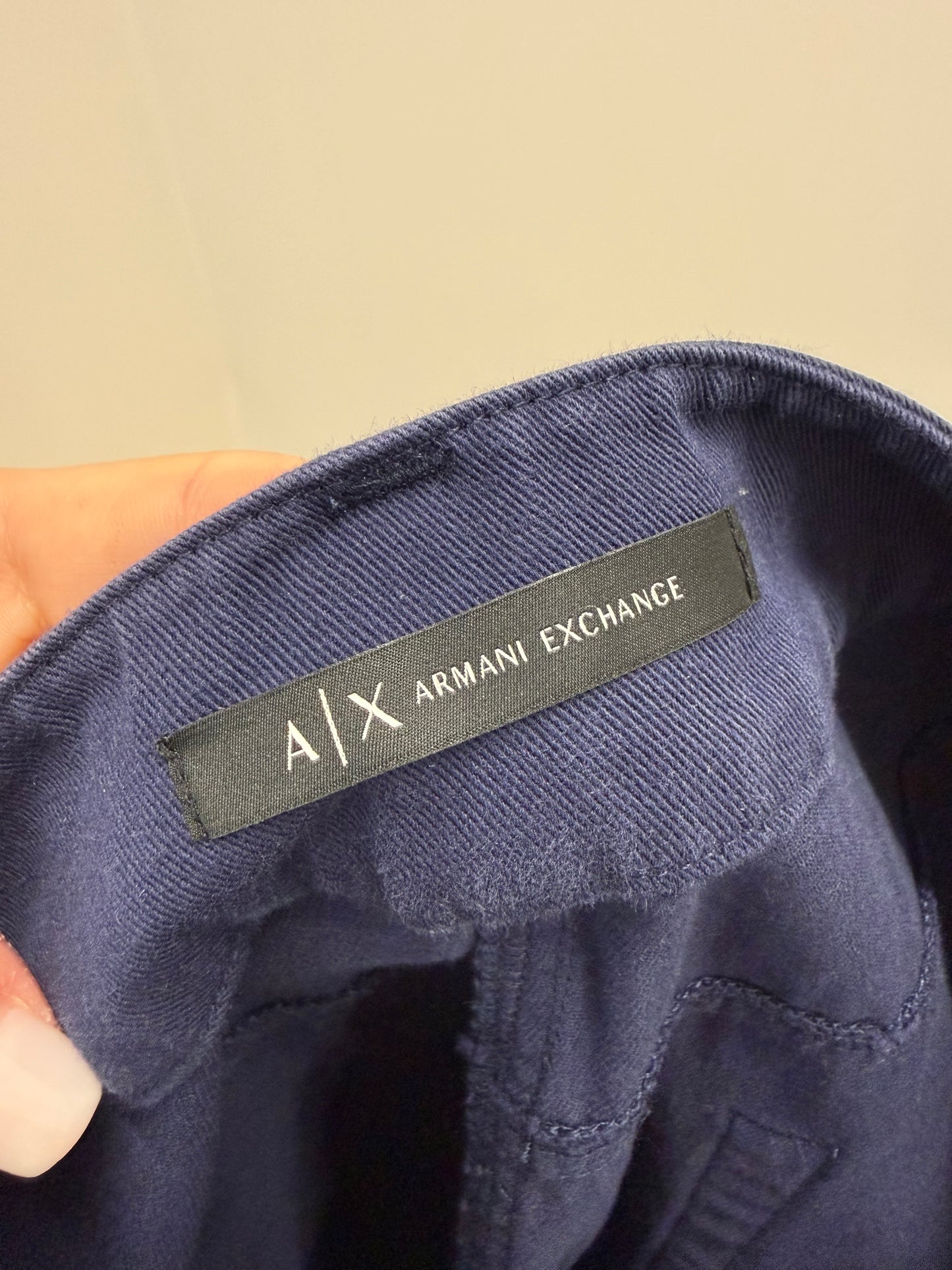 Pantaloni Armani din twill cu talie ultra înaltă și pense