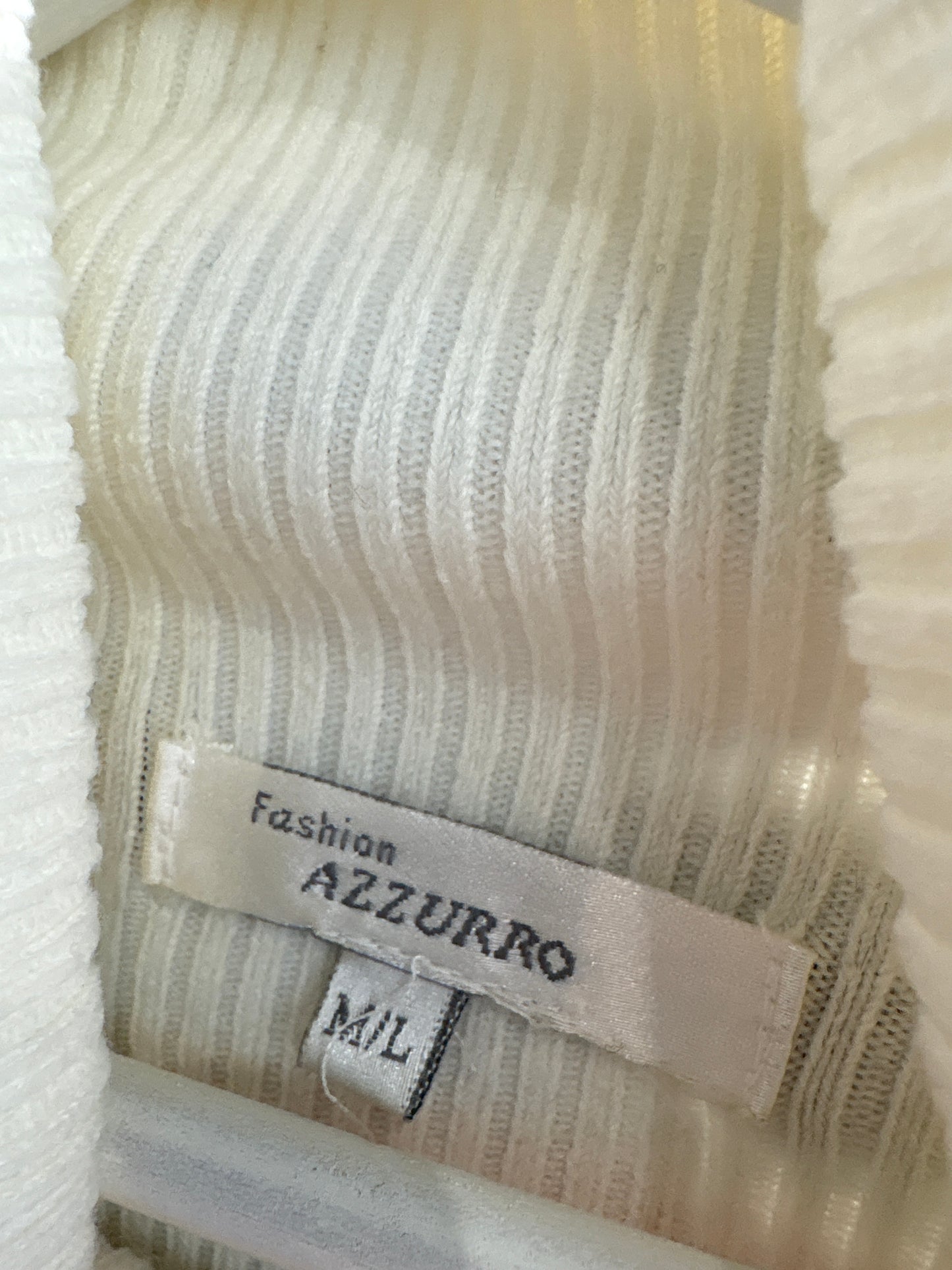 Maleta ribbed italiană butter white din lana merino extrafina