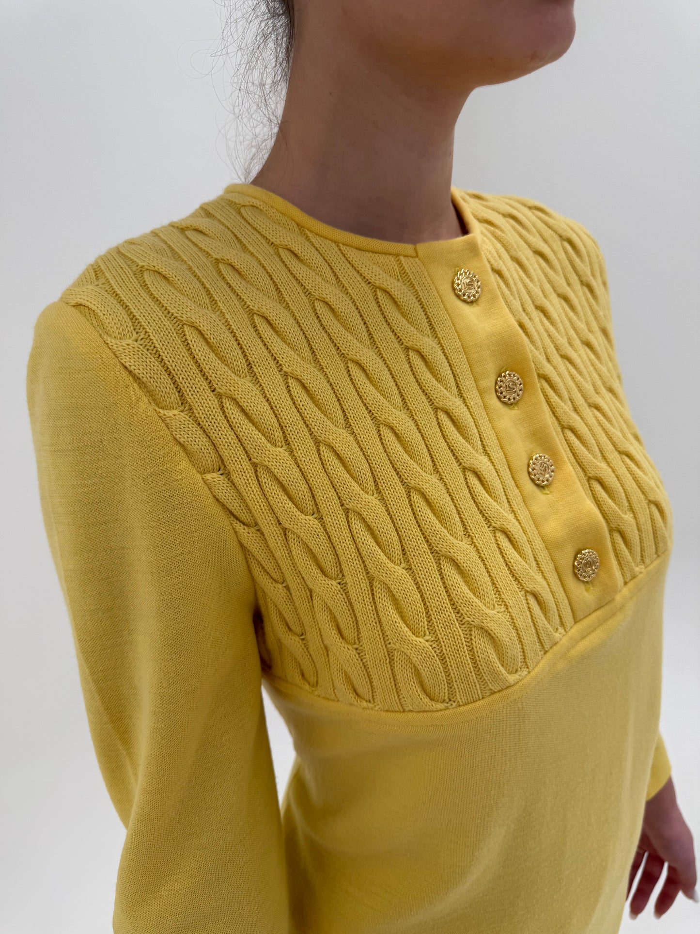 Rochie luxury Luisa Spagnoli de primăvară din jerse extrafin de lana