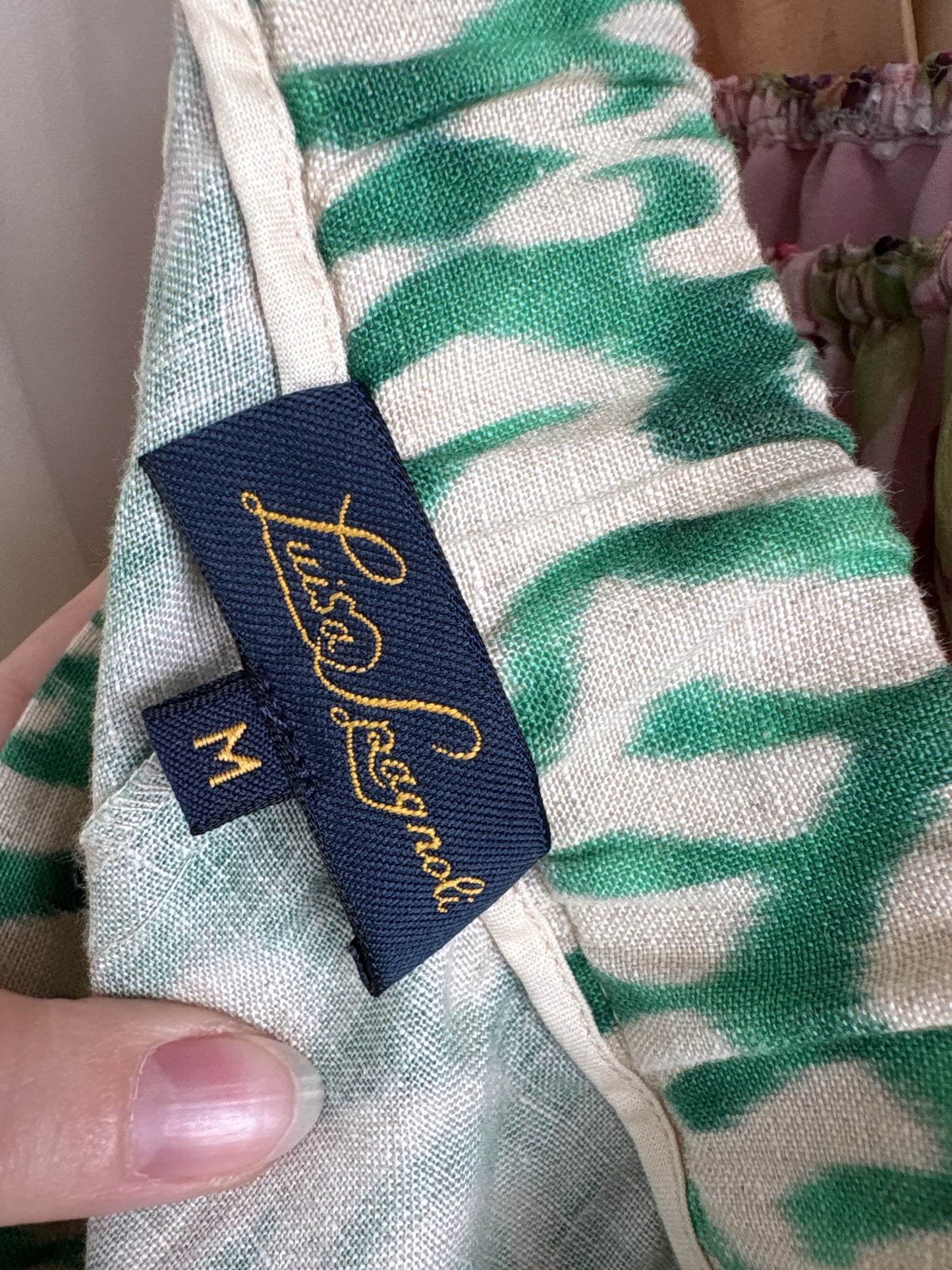 Pantaloni luxury Luisa Spagnoli palazzo din in camel cu print