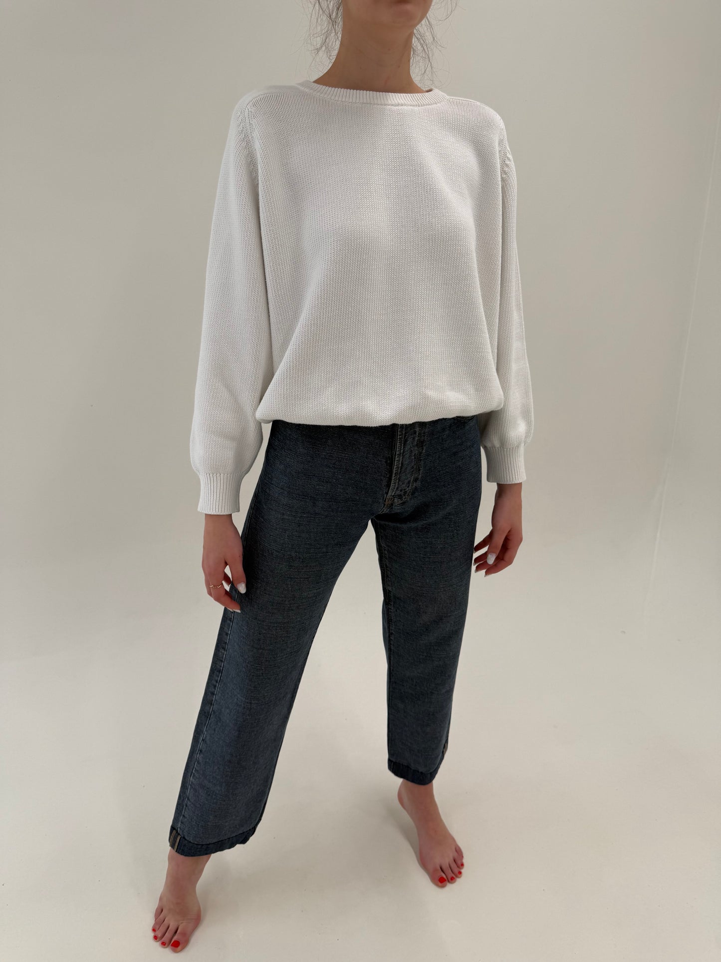 Jeans luxury Armani din bumbac cu in
