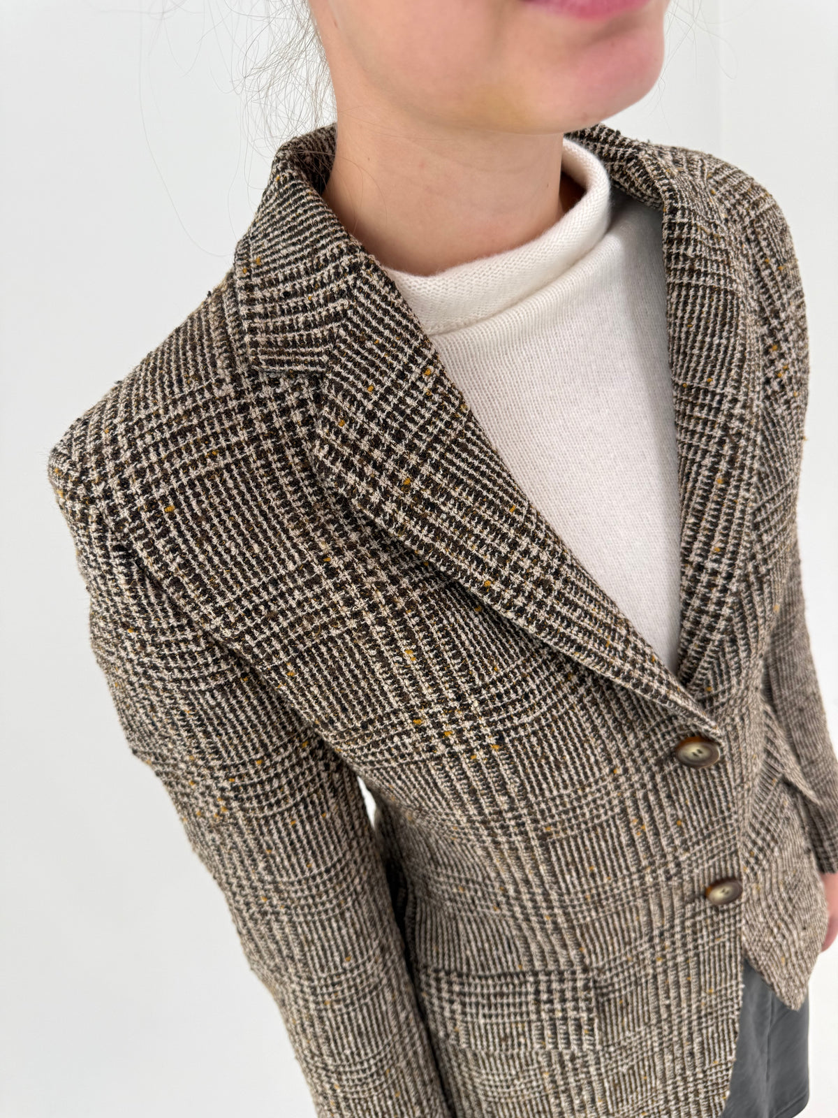 Sacou Max Mara din tweed superb de lana camel