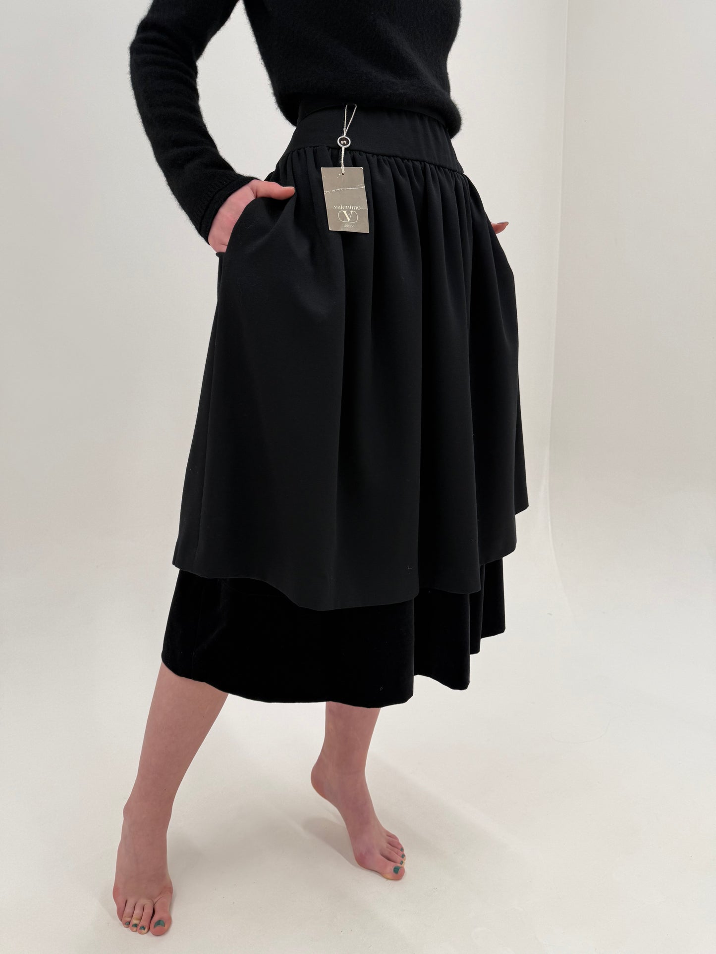 Fustă Valentino vintage noua new old stock super amplă cu buzunare