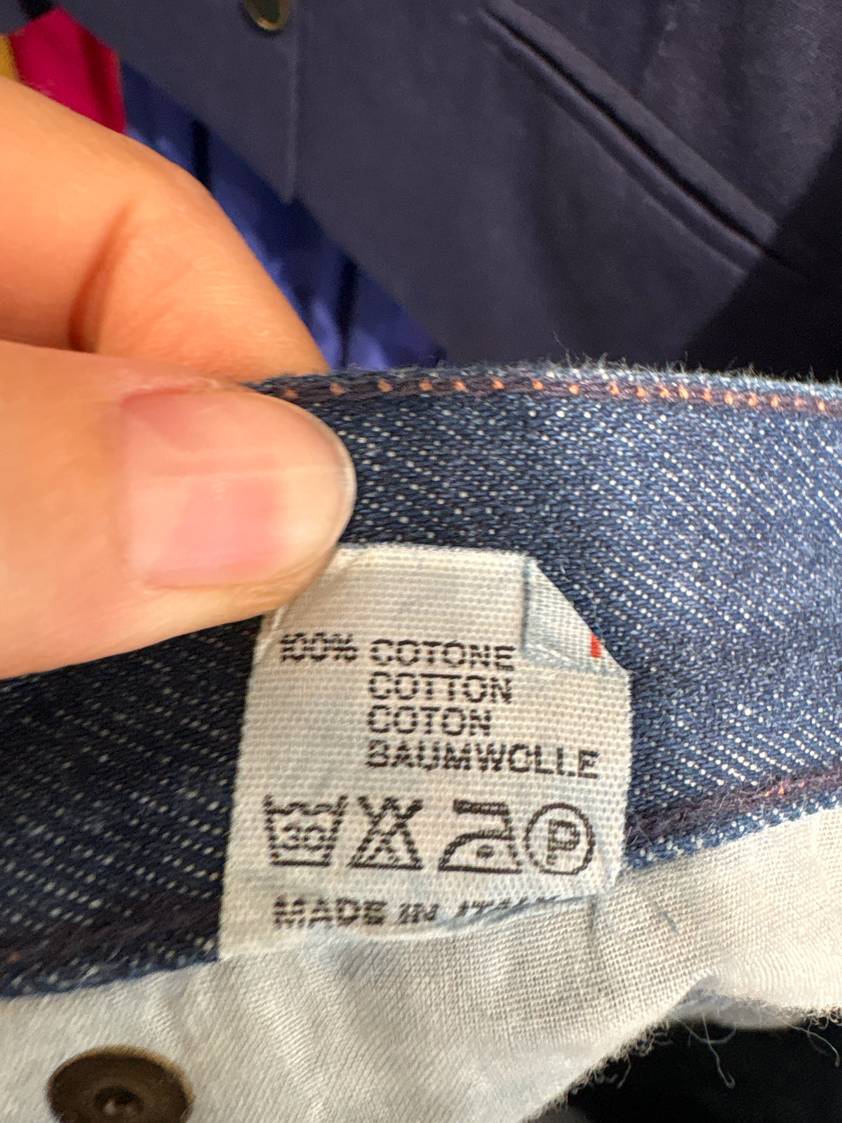 Jeans old vintage tall din material excepțional straight leg darker wash