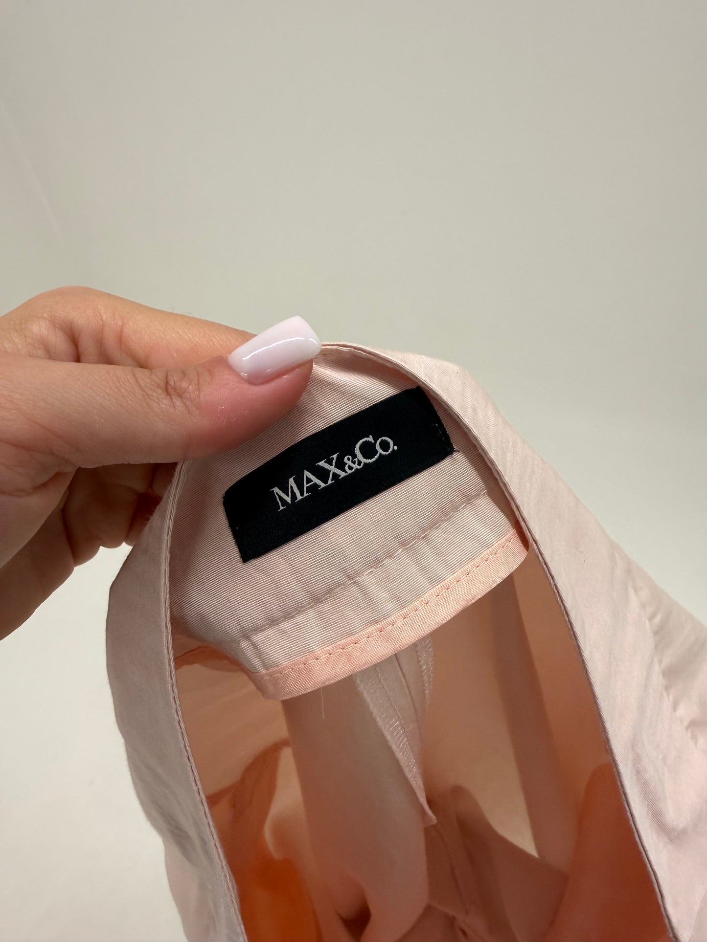 Costum ultra chic Max&Co by Max Mara powder Pink cu sacou cambrat și pantaloni capri
