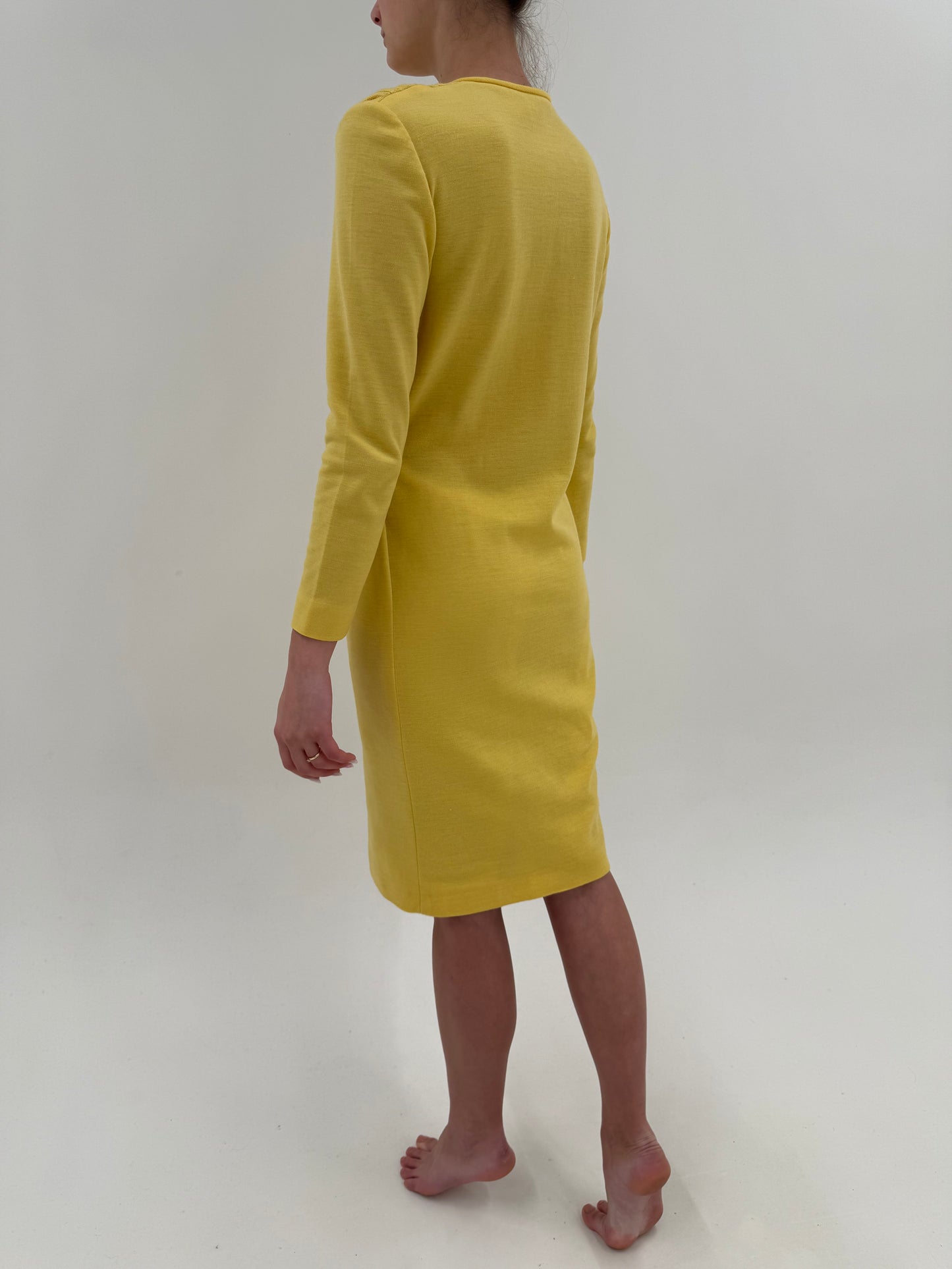 Rochie luxury Luisa Spagnoli de primăvară din jerse extrafin de lana