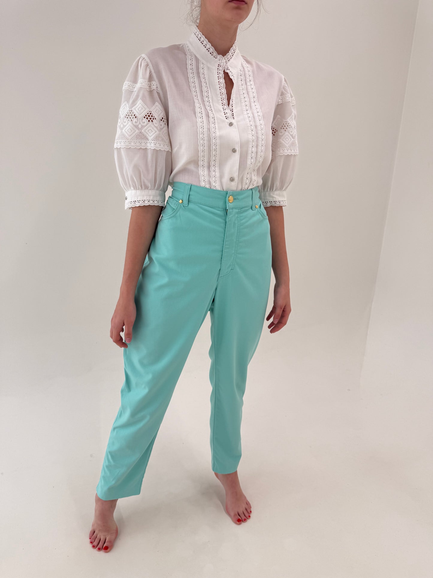 Jeans Escada luxury ultra confort modelatori tall în culoare superbă