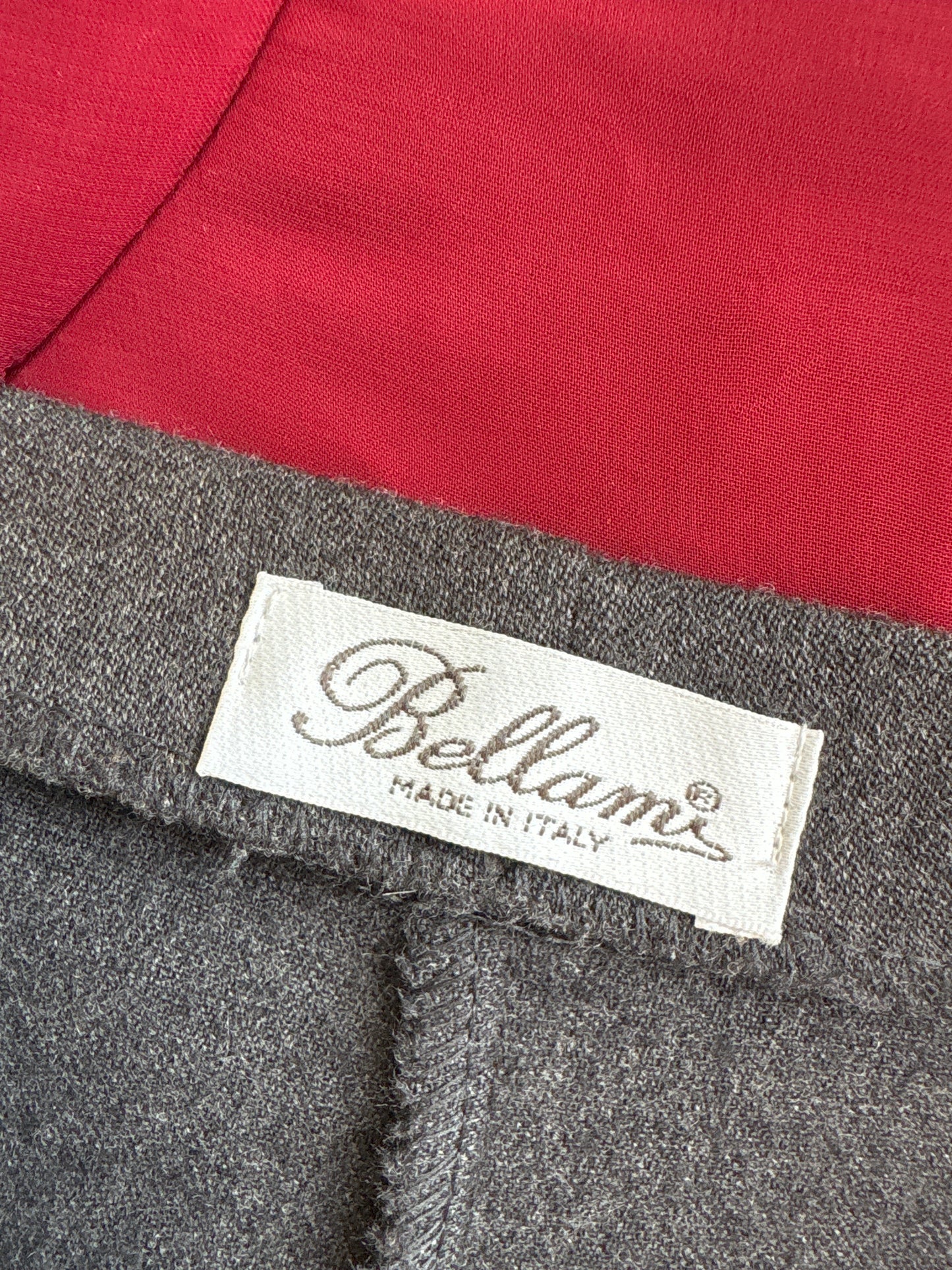 Pantaloni italienești charcoal gray din lana plină extrafina confort