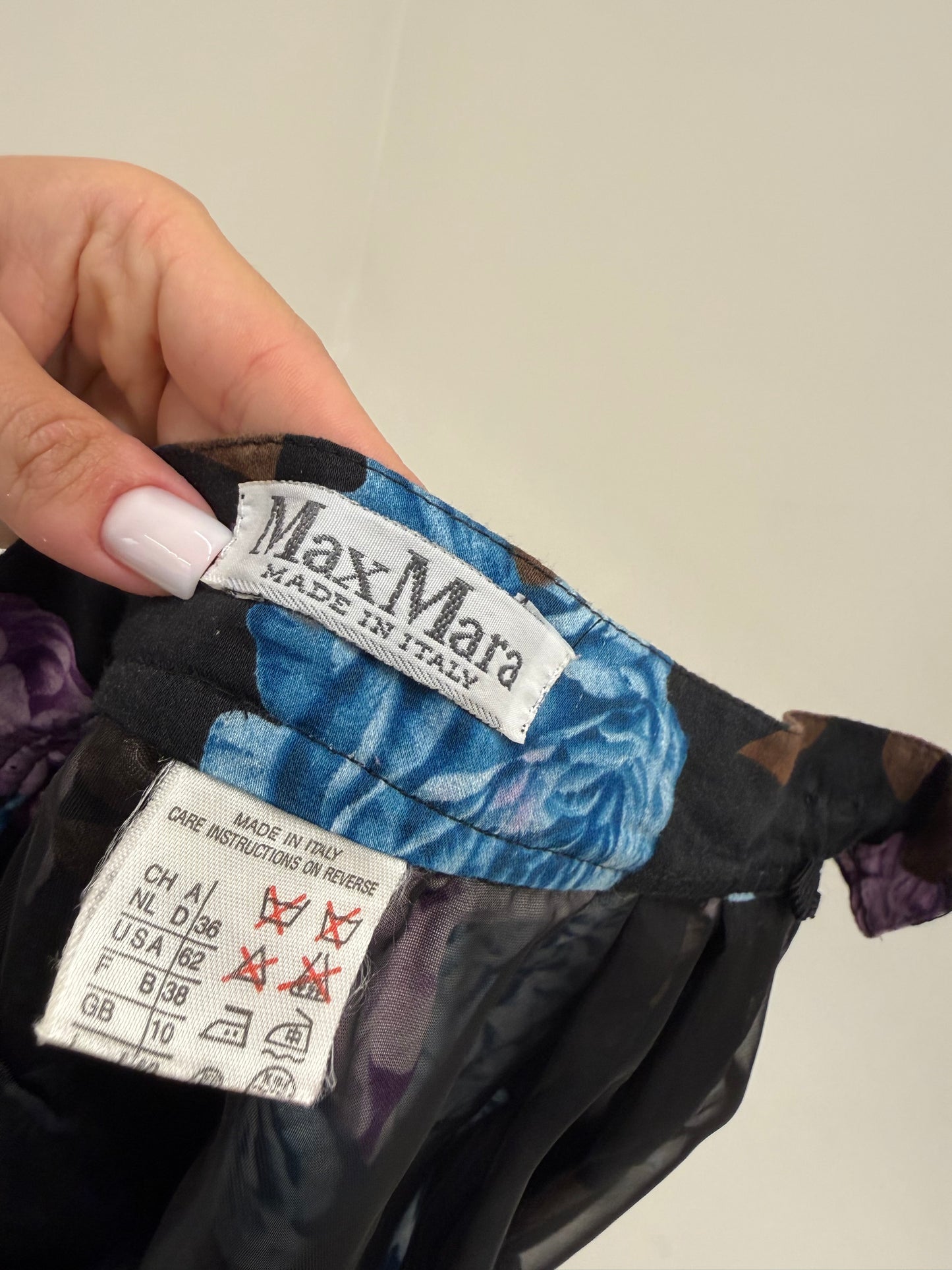 Fustă Max Mara vintage din canvas de bumbac în croi ovoidal