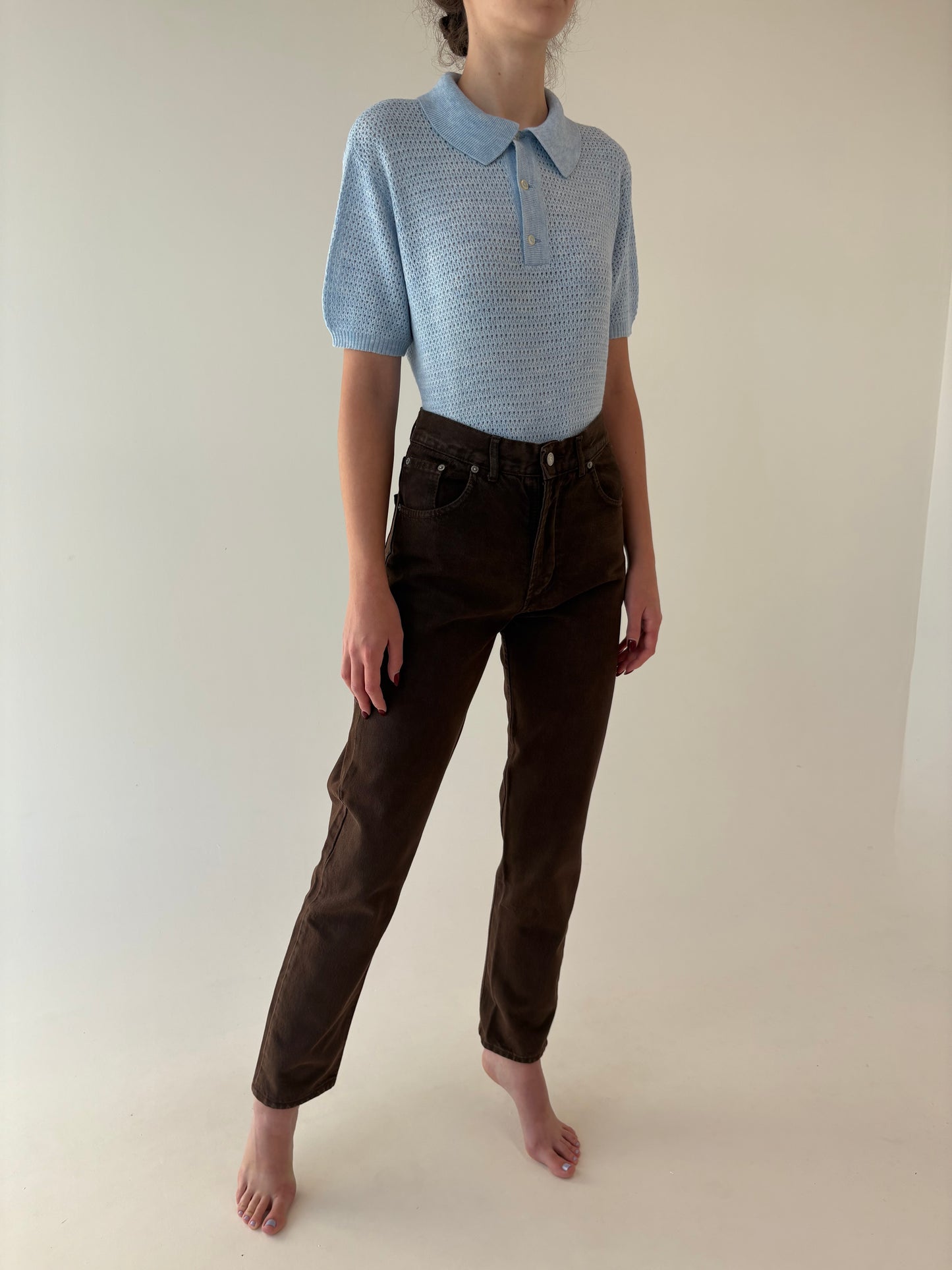 Jeans premium boyfriend fit tall vintage chocolate brown