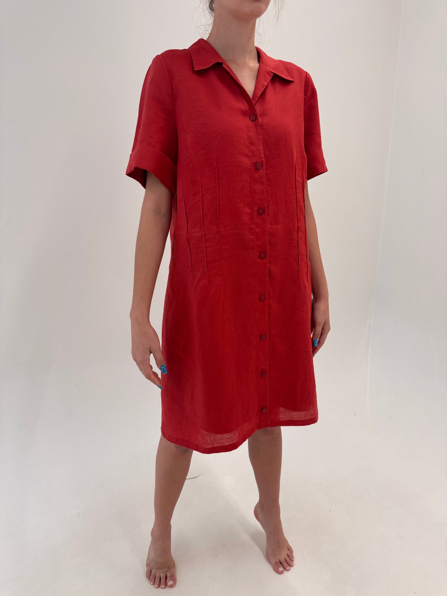 Rochie luxury Krizia Rouge Brique din in excepțional în croi clasic